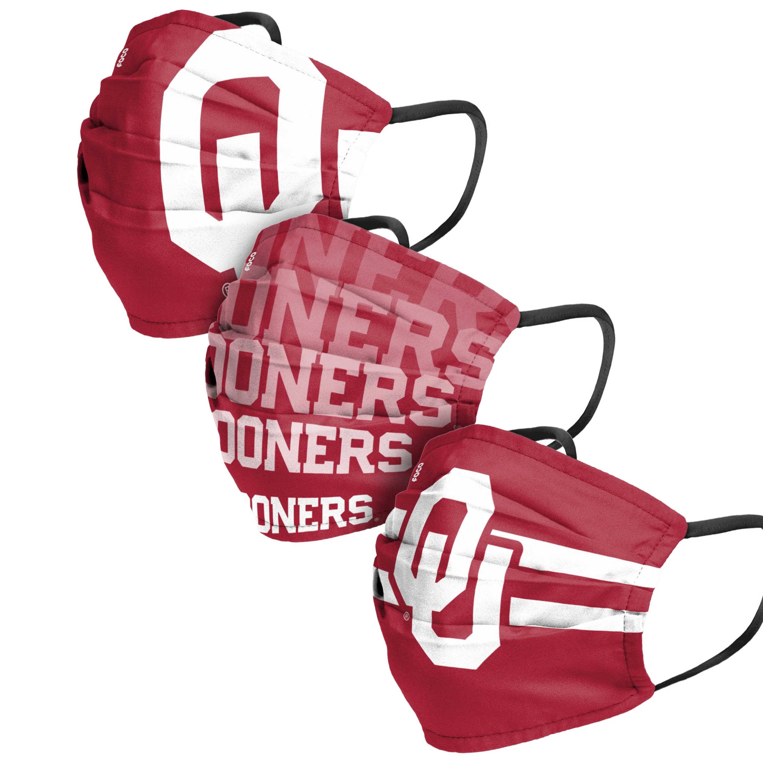 Oklahoma Sooners NCAA Mens Matchday 3 Pack Face Cover