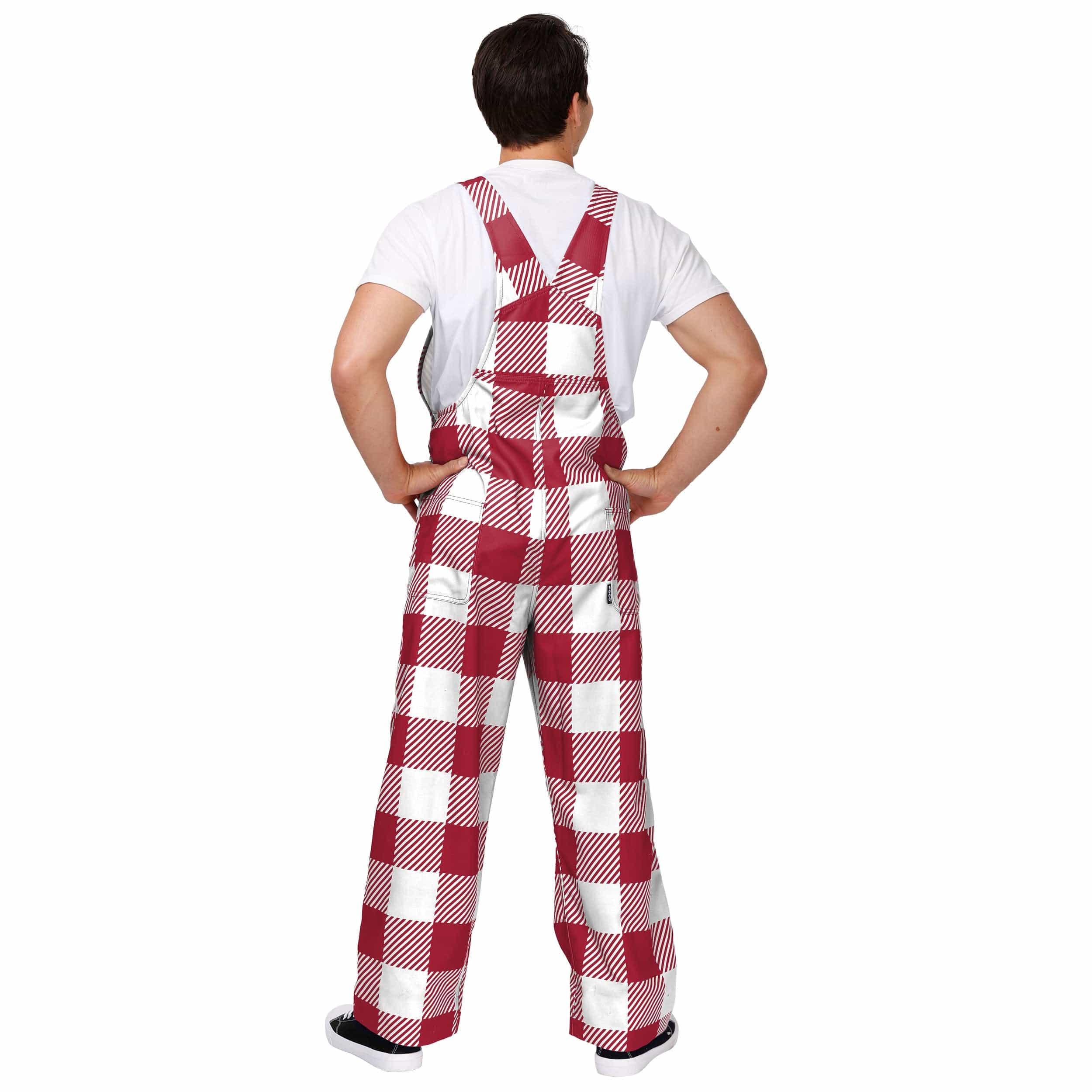 Oklahoma Sooners NCAA Mens Plaid Bib Overalls - Image 2