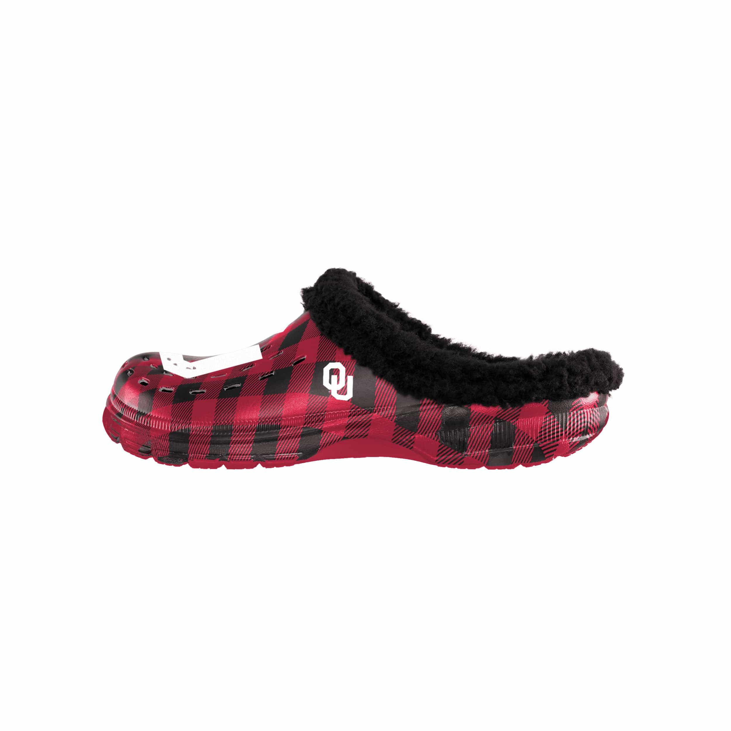 Oklahoma Sooners NCAA Mens Sherpa Lined Buffalo Check Clog - Image 2