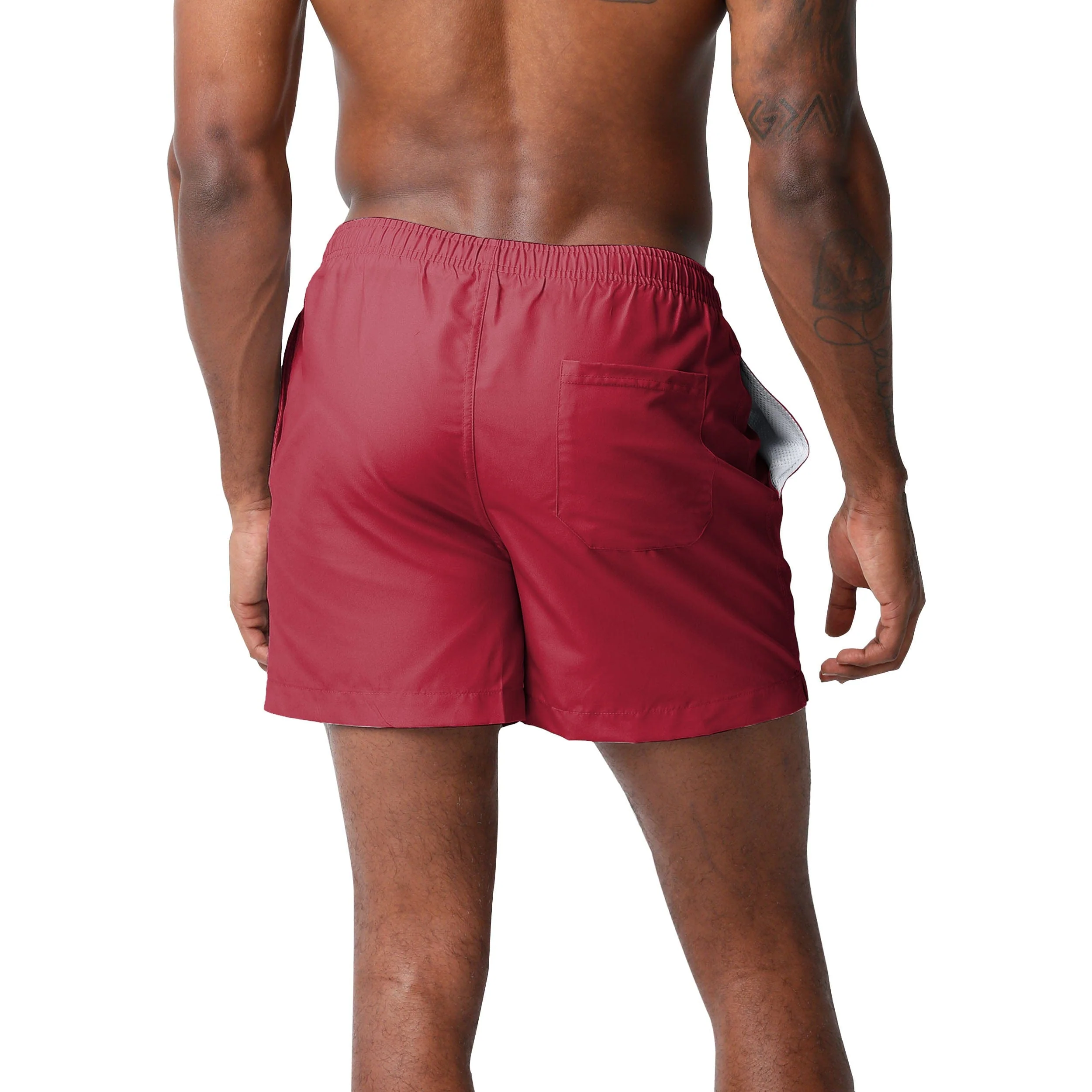 Oklahoma Sooners NCAA Mens Solid Wordmark 5.5" Swimming Trunks - Image 3