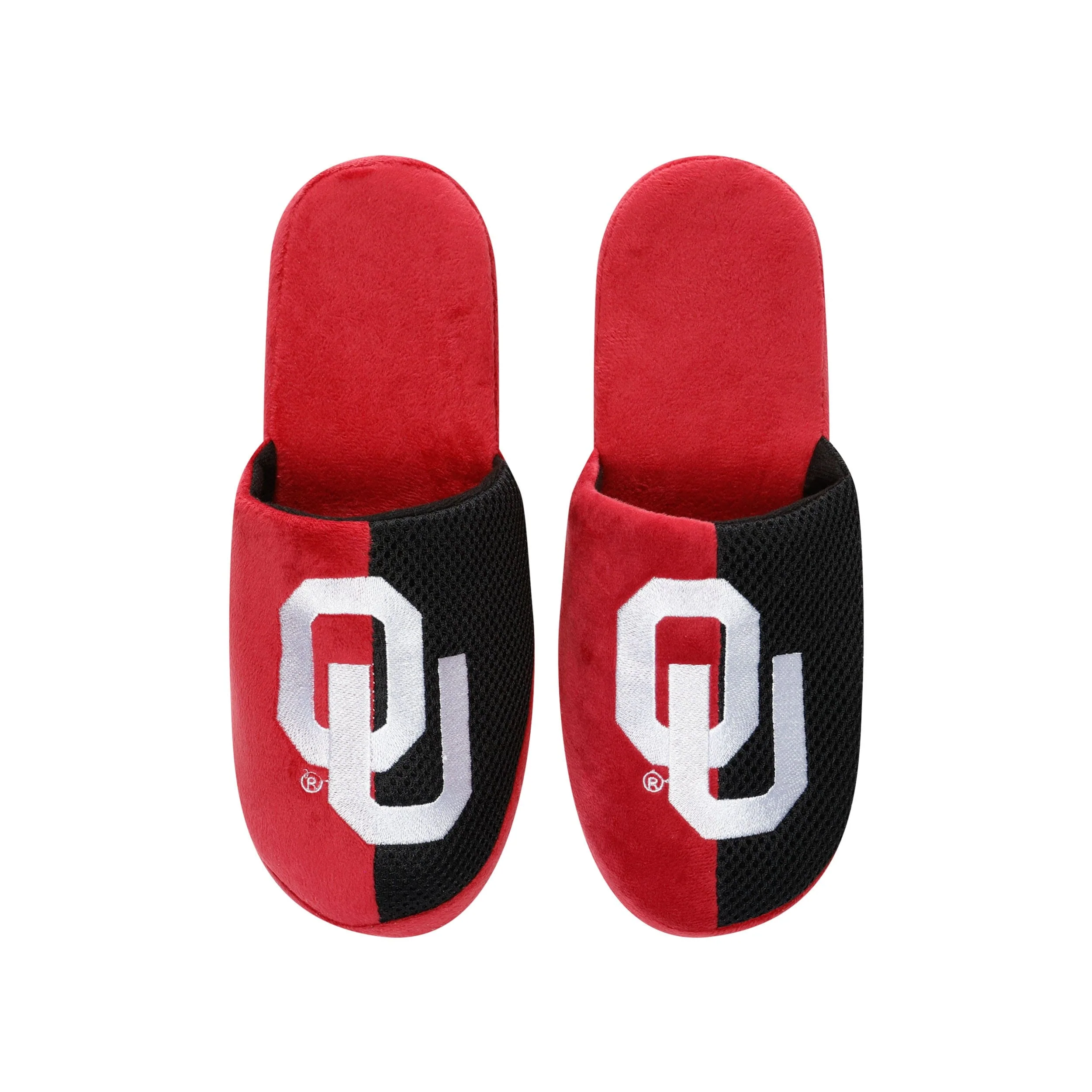 Oklahoma Sooners NCAA Mens Team Logo Staycation Slippers - Image 4