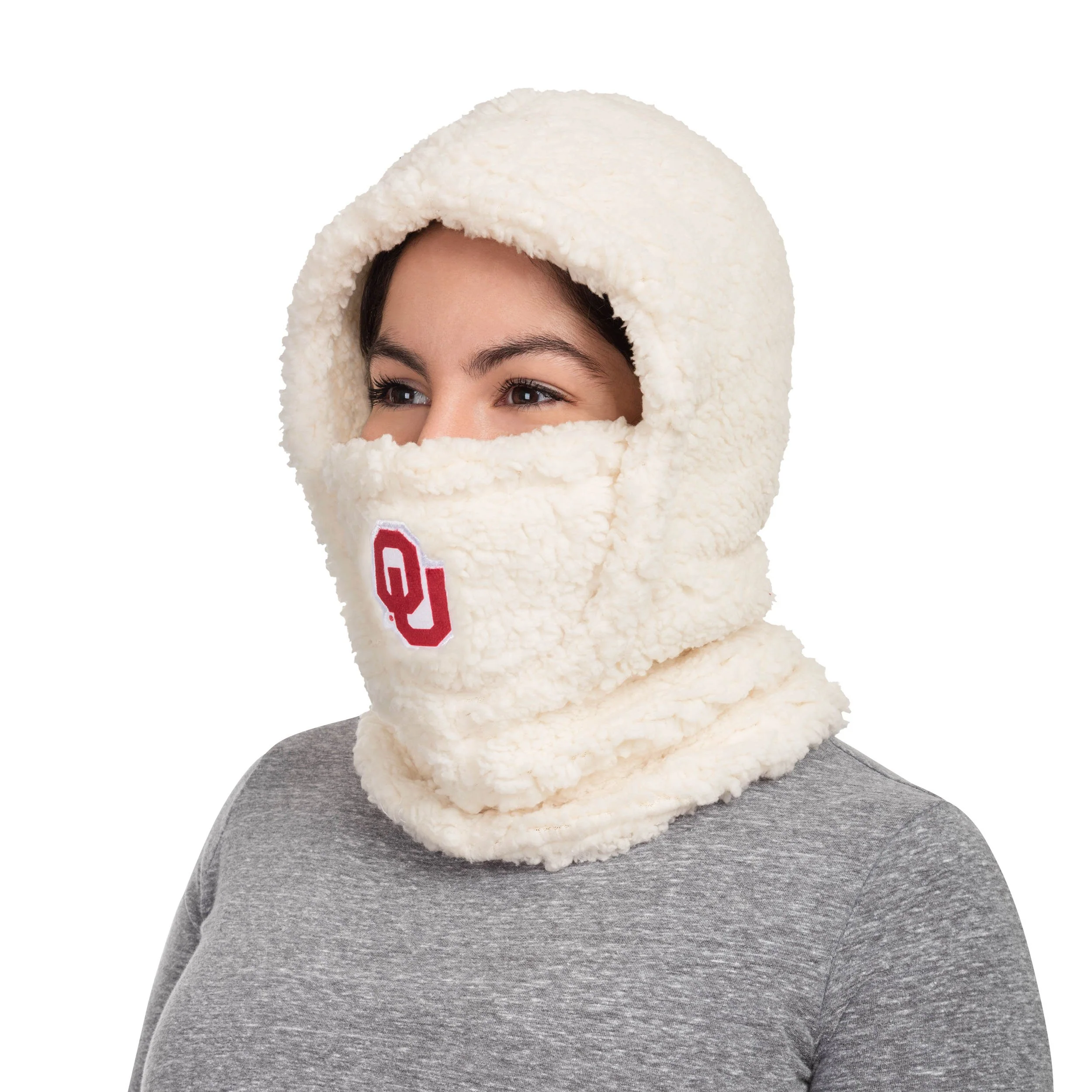 Oklahoma Sooners NCAA Sherpa Hooded Gaiter - Image 2