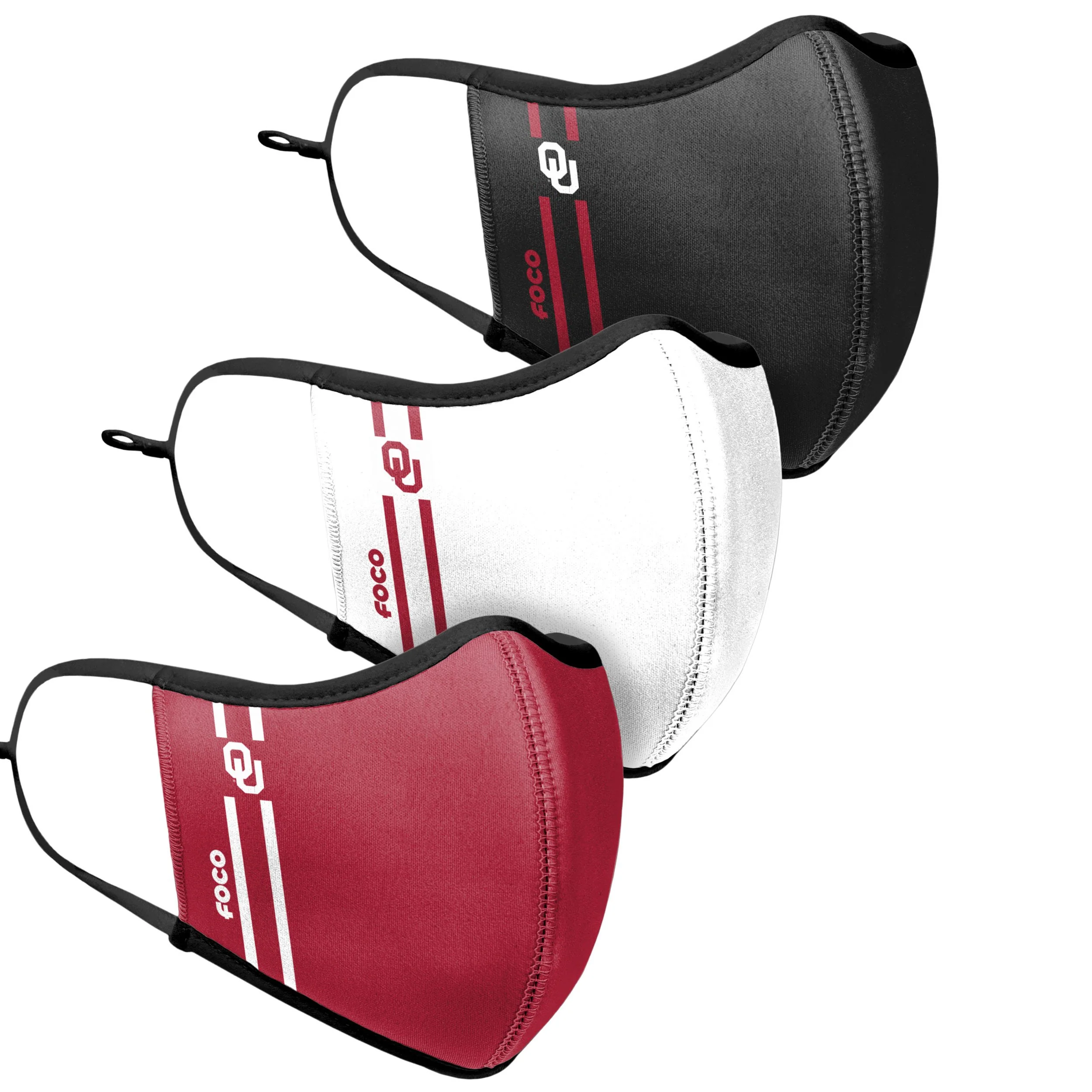 Oklahoma Sooners NCAA Sport 3 Pack Face Cover - Image 3