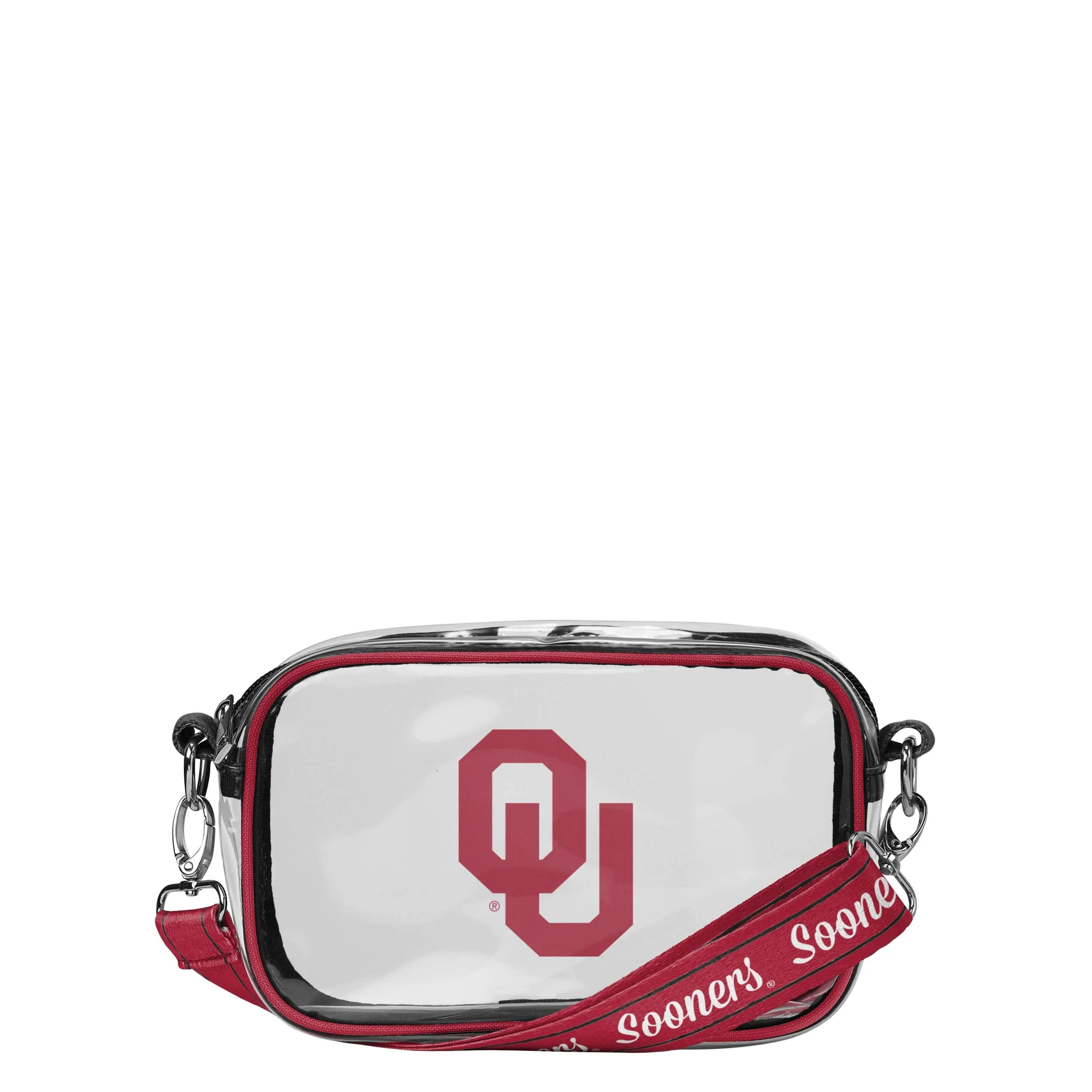 Oklahoma Sooners NCAA Team Stripe Clear Crossbody Bag