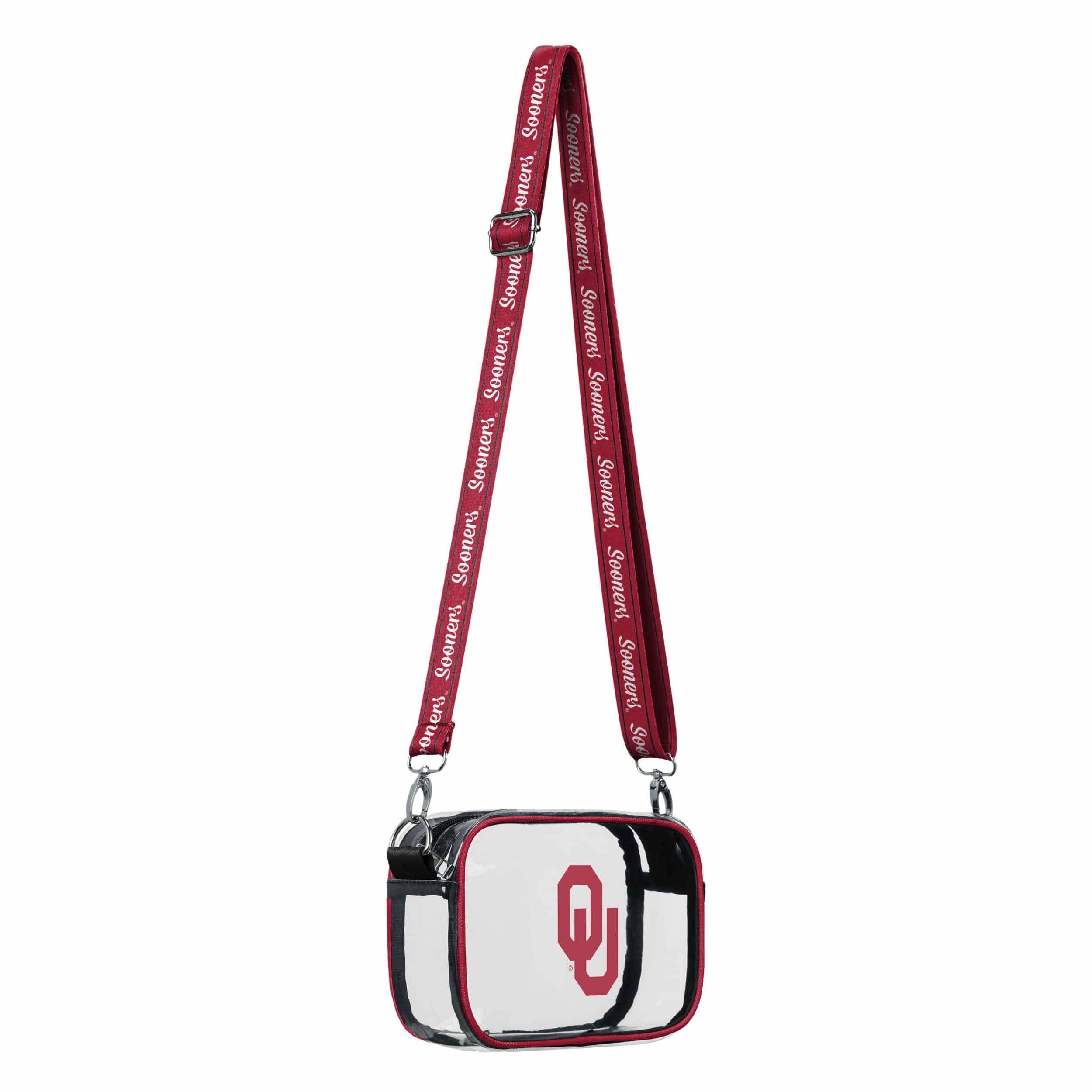 Oklahoma Sooners NCAA Team Stripe Clear Crossbody Bag - Image 2