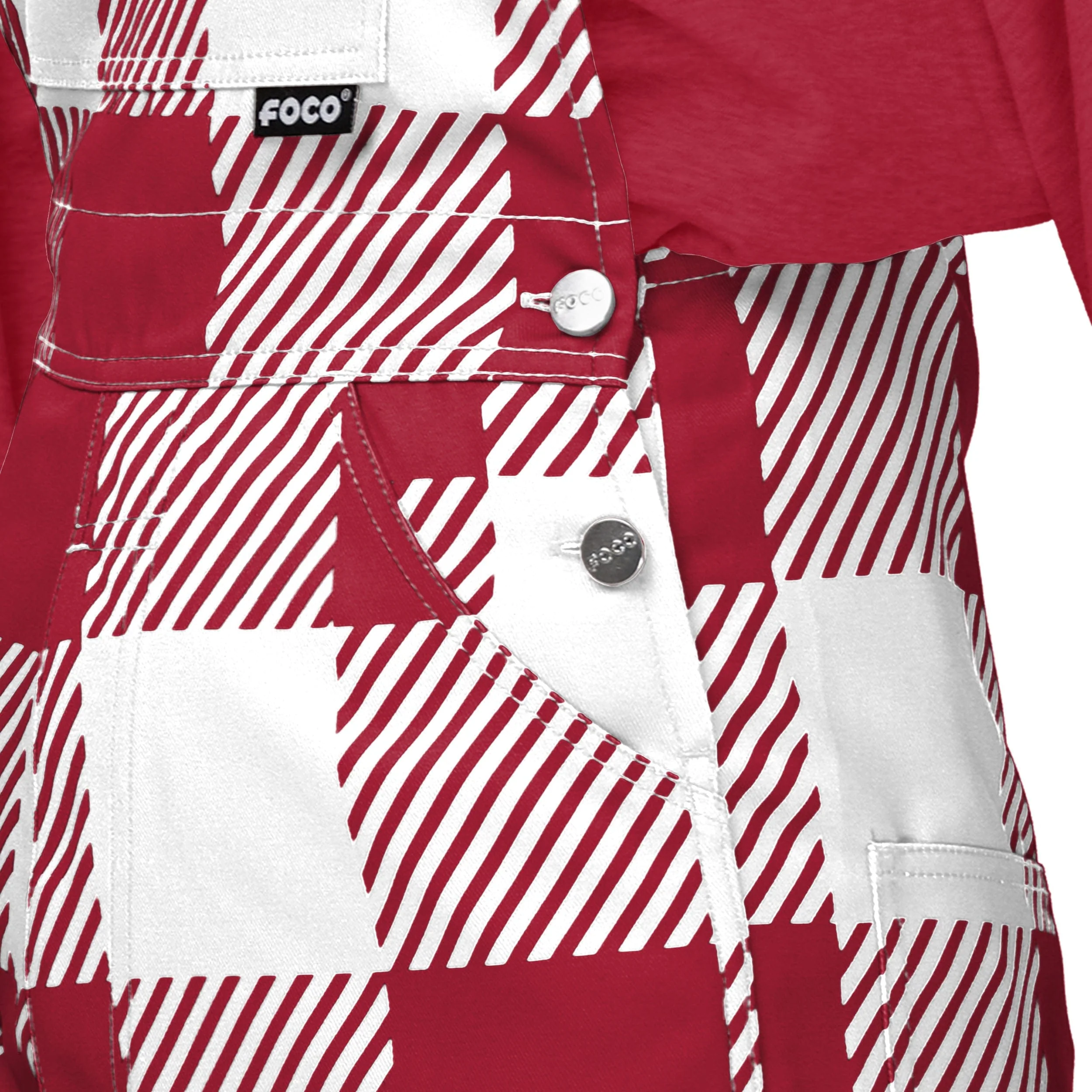 Oklahoma Sooners NCAA Womens Plaid Bib Overalls - Image 5