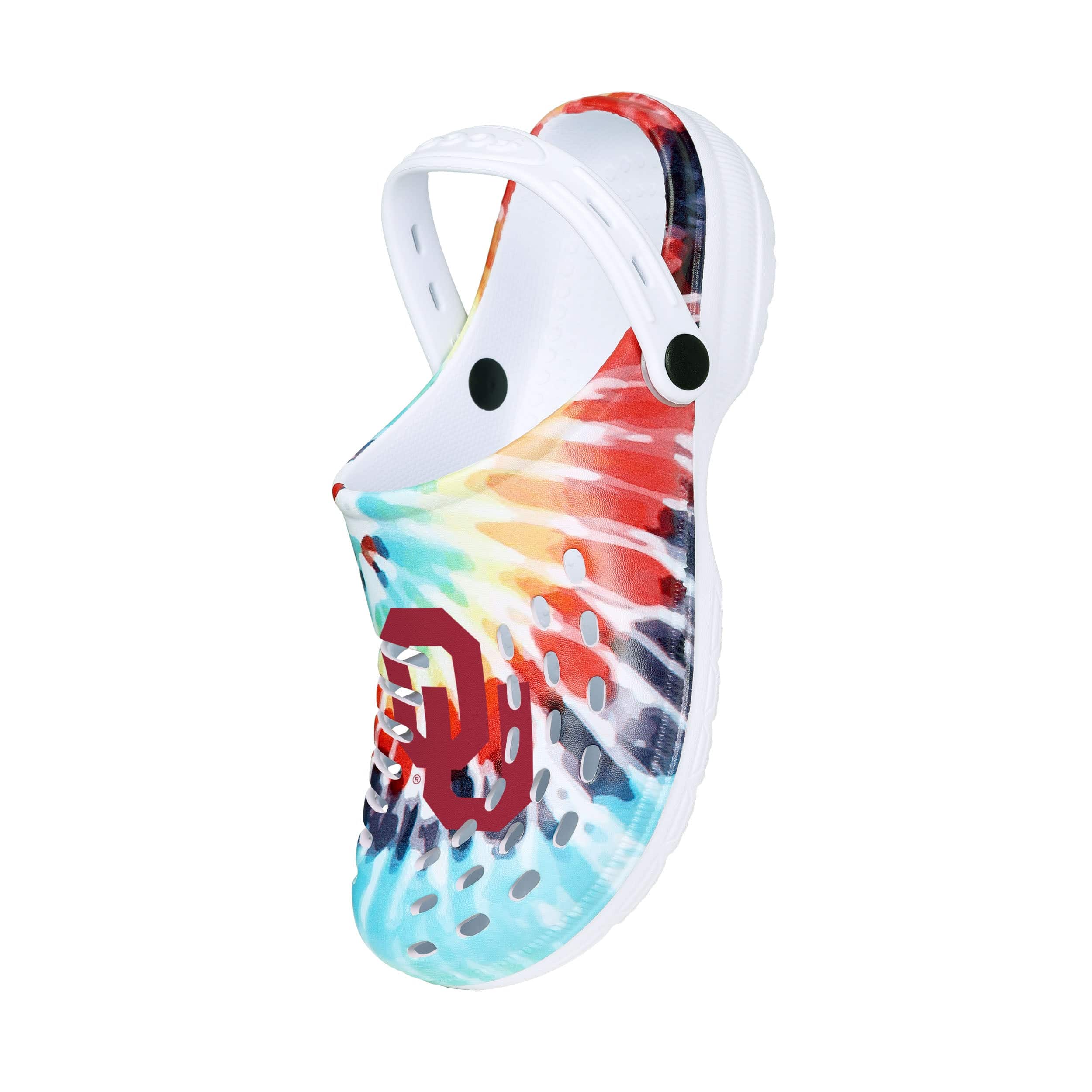 Oklahoma Sooners NCAA Womens Tie-Dye Clog With Strap - Image 3