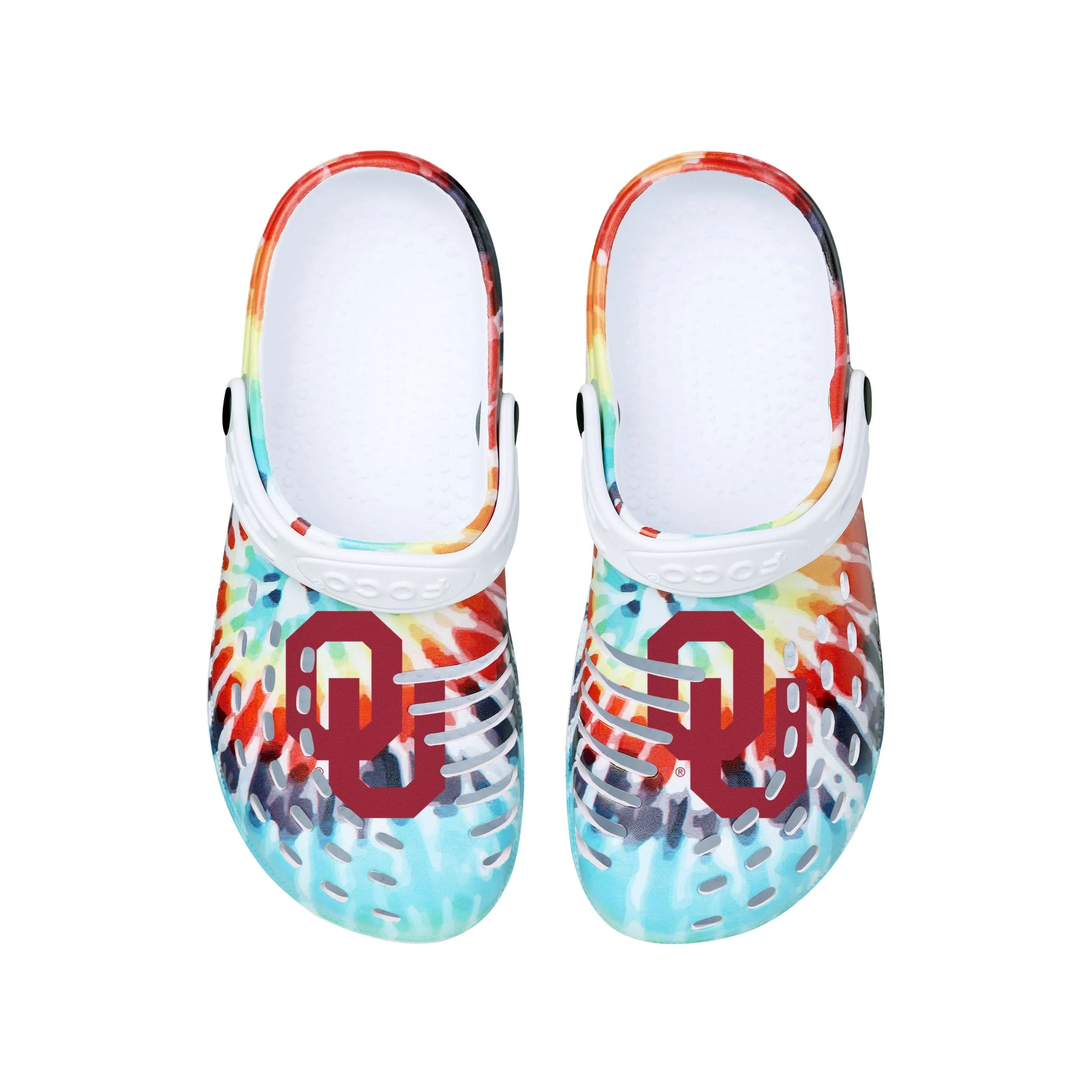 Oklahoma Sooners NCAA Womens Tie-Dye Clog With Strap - Image 4