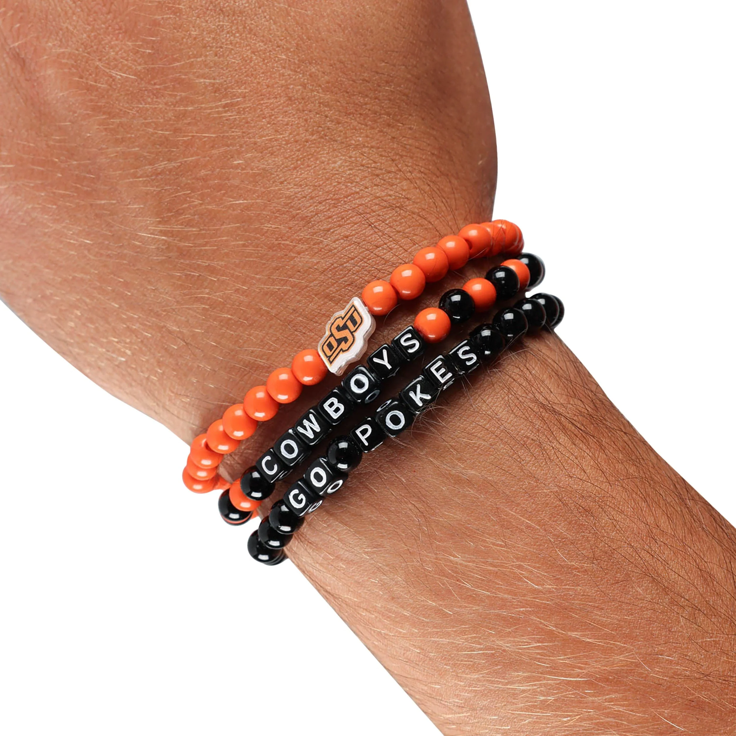 Oklahoma State Cowboys NCAA 3 Pack Beaded Friendship Bracelet - Image 4