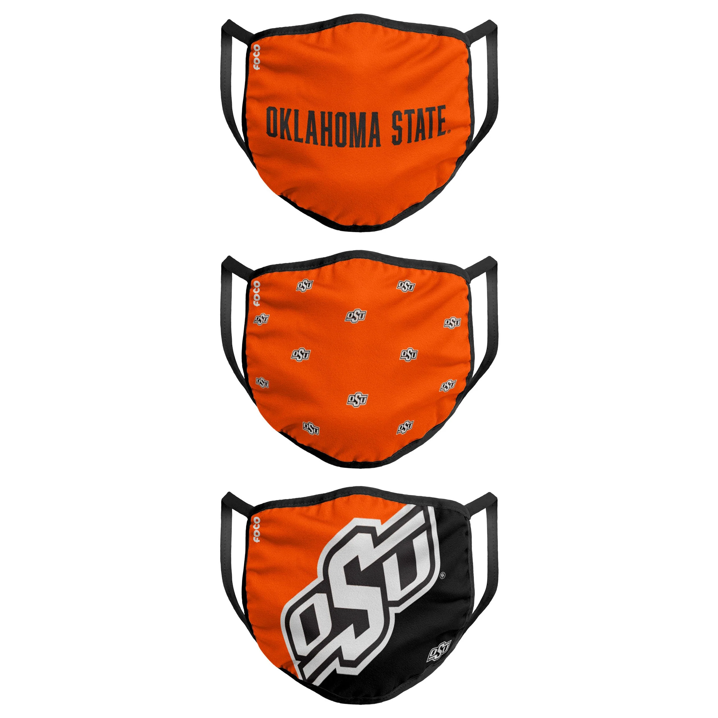 Oklahoma State Cowboys NCAA 3 Pack Face Cover - Image 2