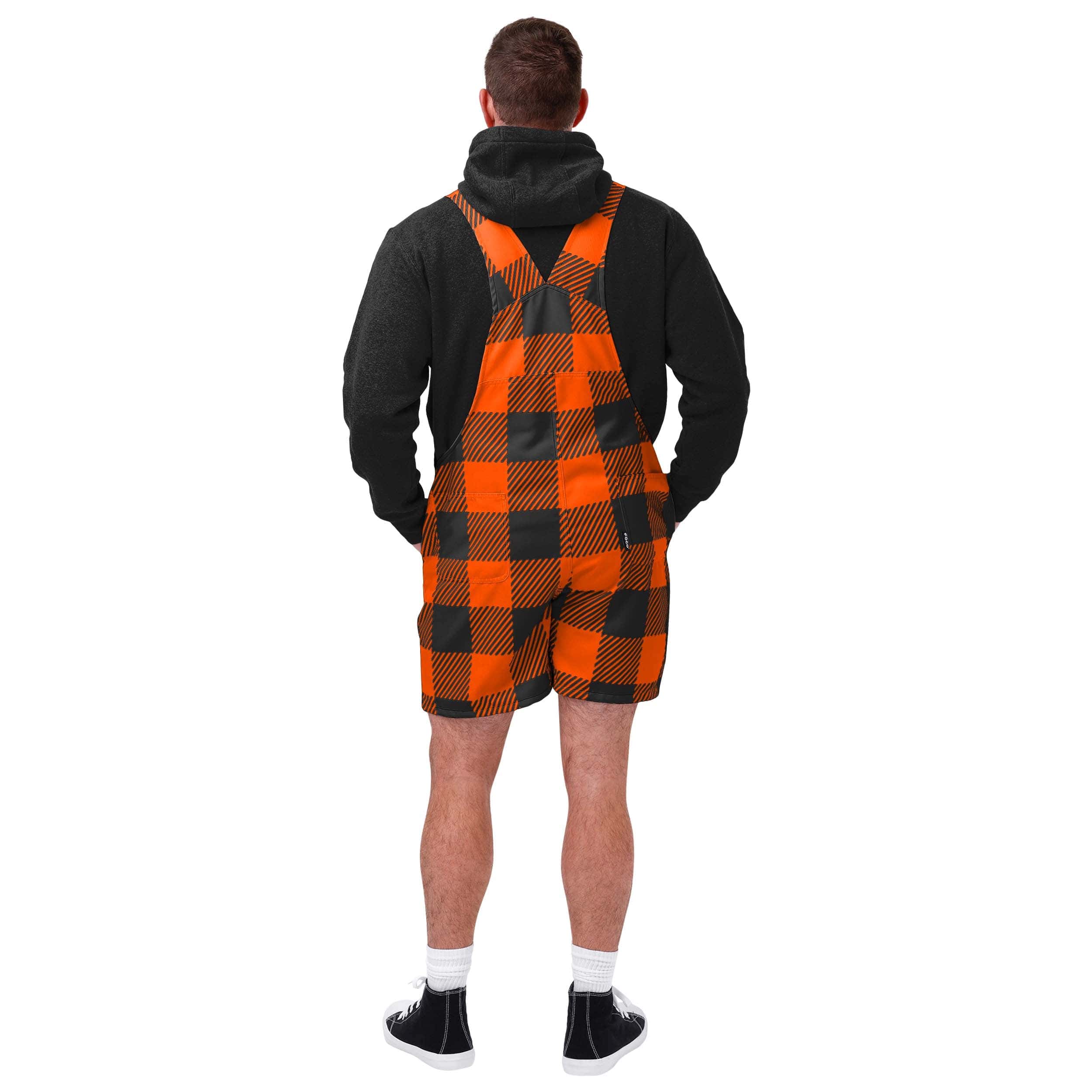 Oklahoma State Cowboys NCAA Mens Plaid Bib Shortalls - Image 2