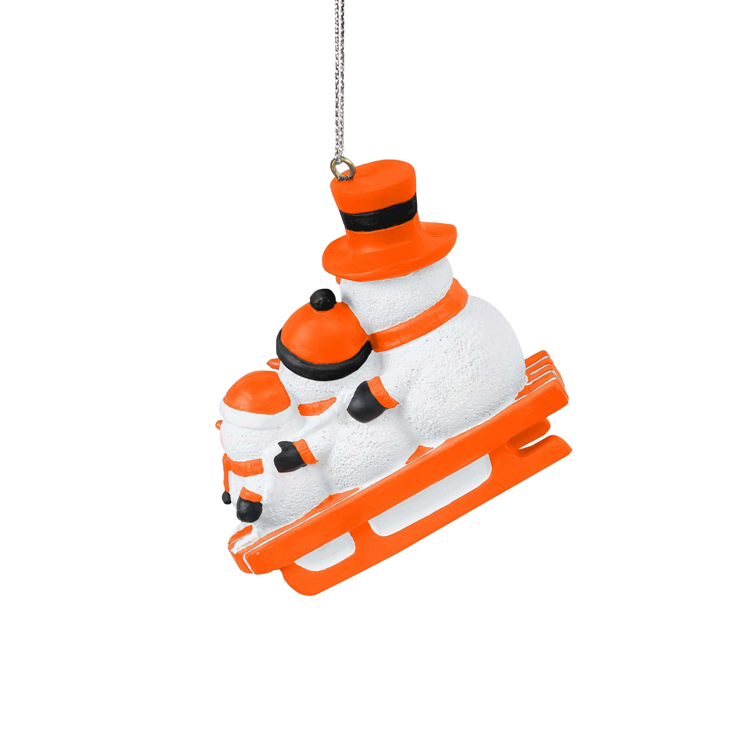 Oklahoma State Cowboys NCAA Sledding Snowmen Ornament - Image 3