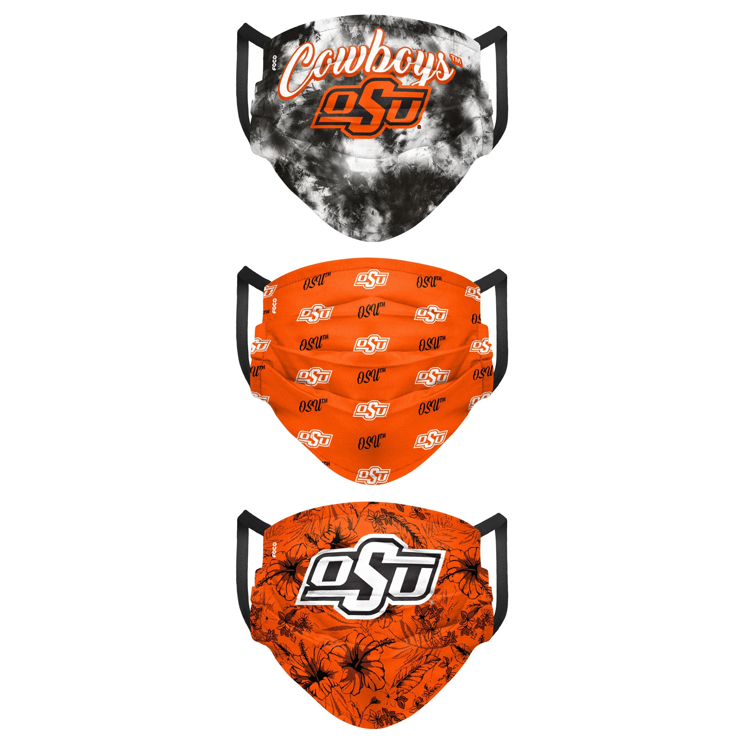 Oklahoma State Cowboys NCAA Womens Matchday 3 Pack Face Cover - Image 2