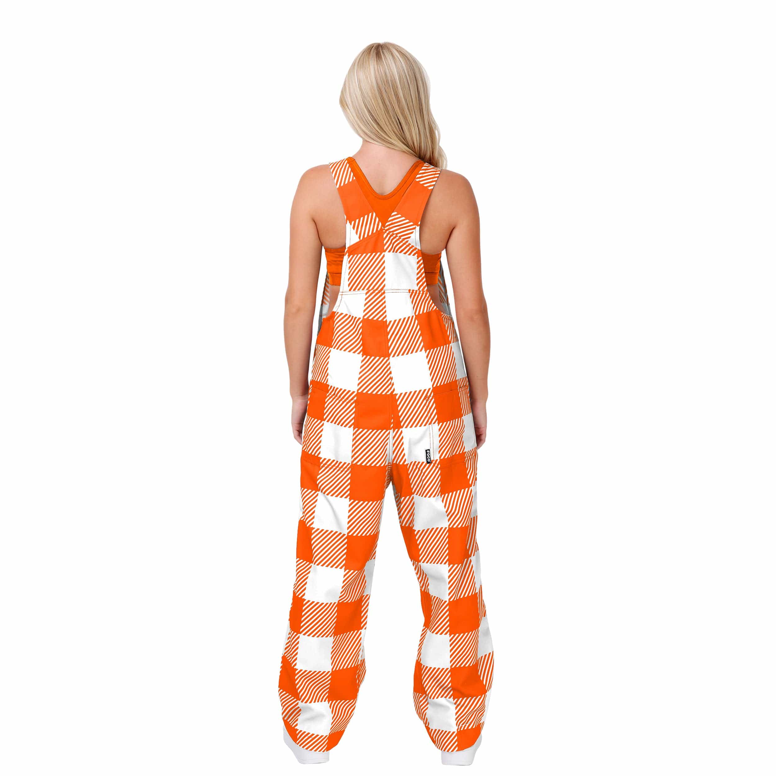 Oklahoma State Cowboys NCAA Womens Plaid Bib Overalls - Image 2