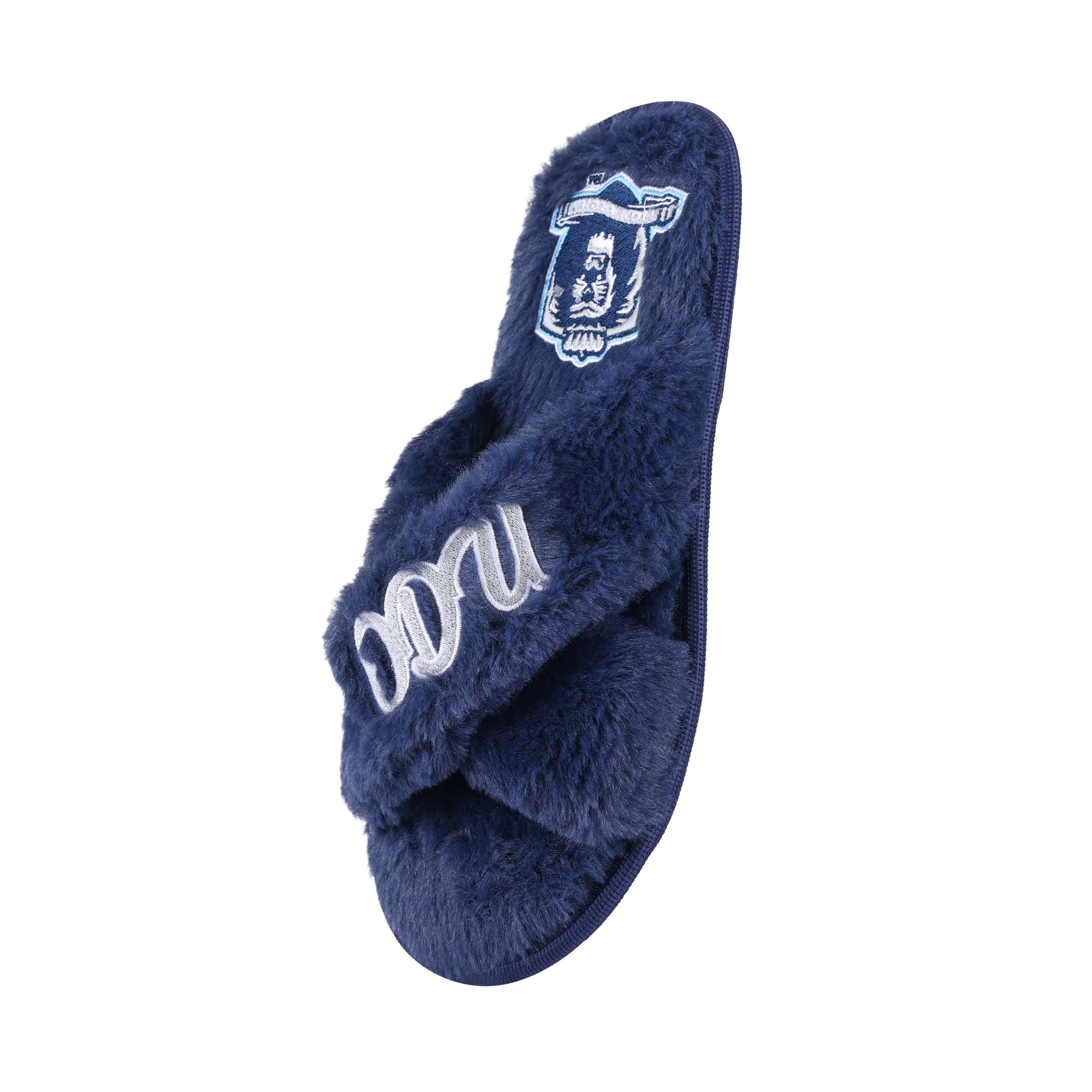 Old Dominion Monarchs NCAA Womens Script Wordmark Fur Cross Slide - Image 3
