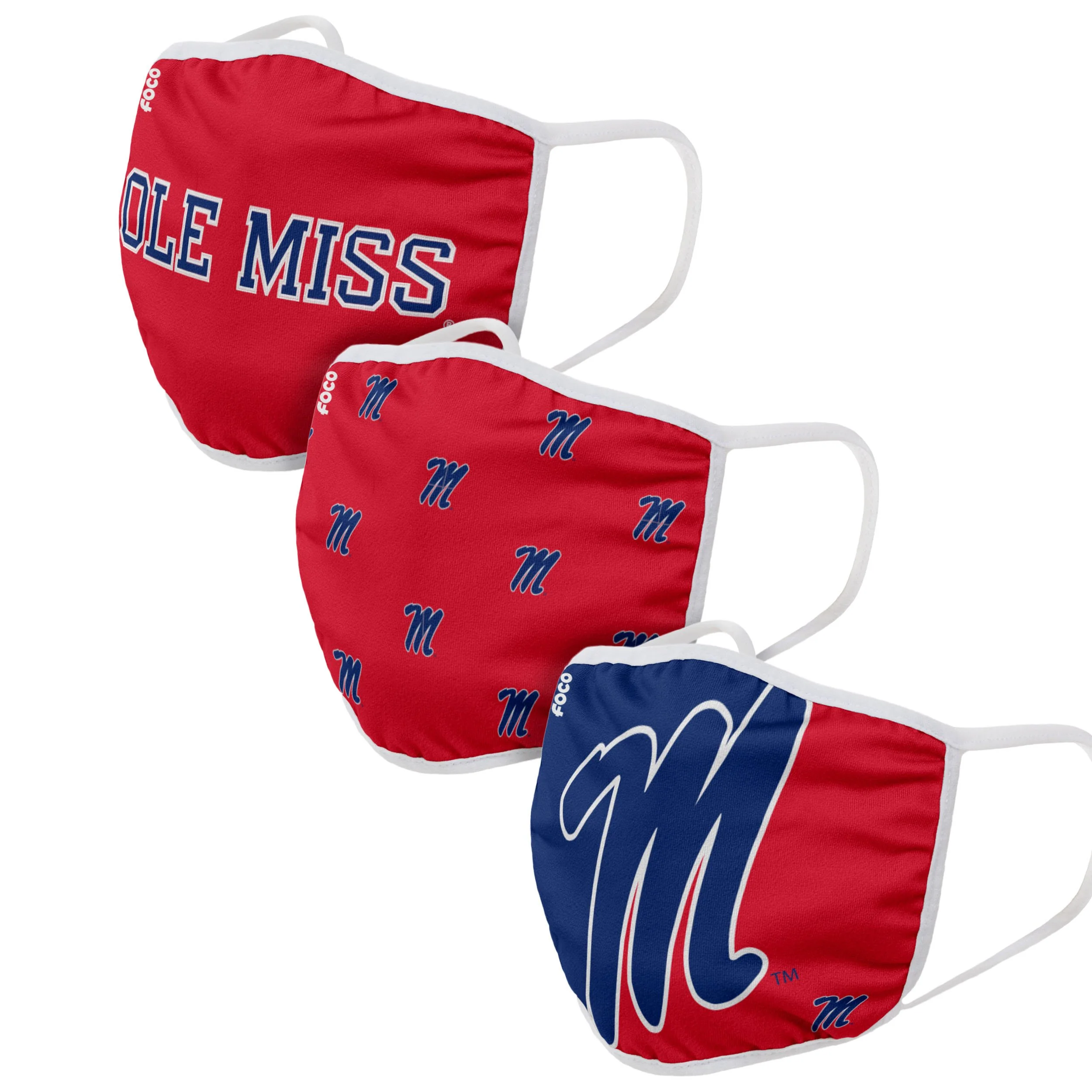 Ole Miss Rebels NCAA 3 Pack Face Cover