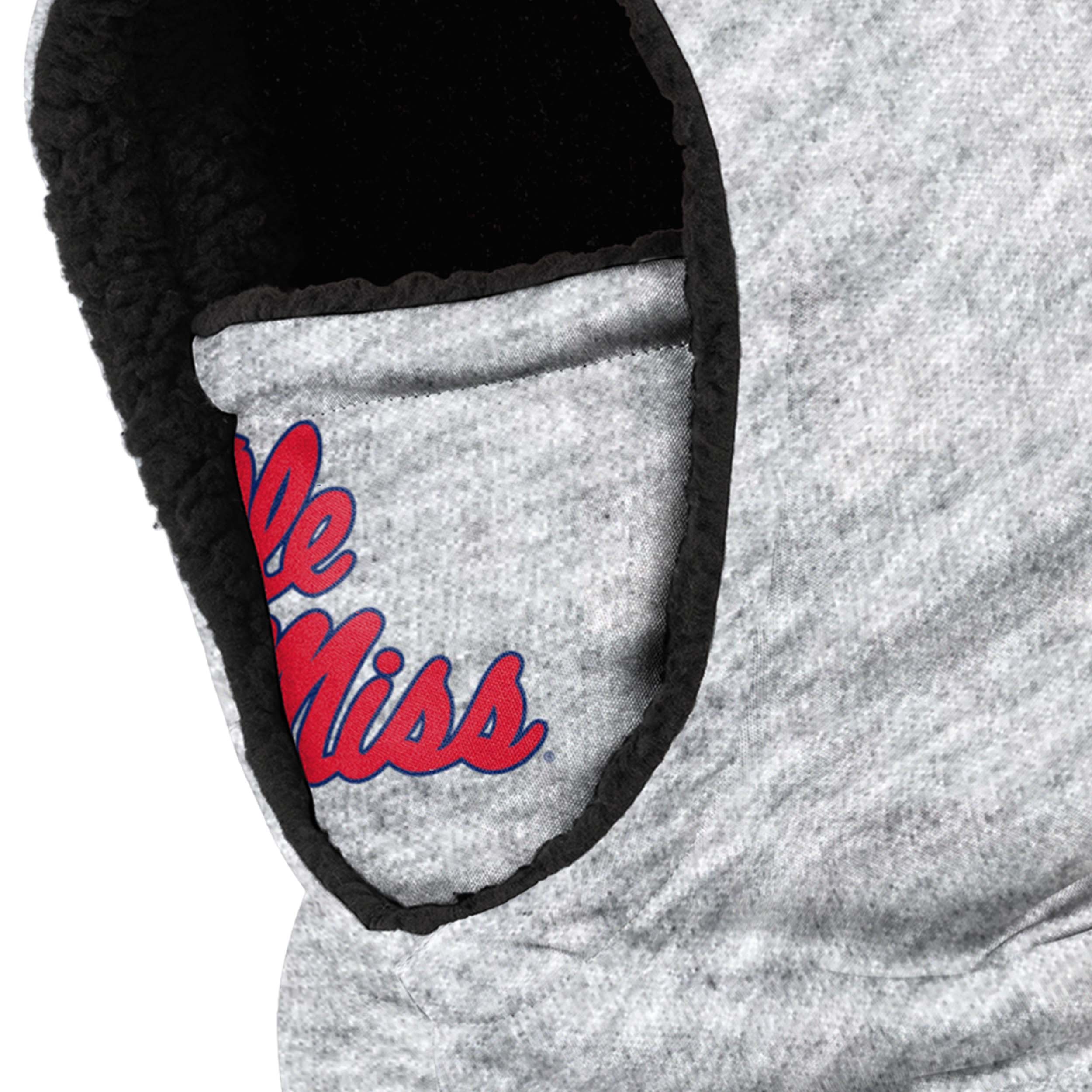 Ole Miss Rebels NCAA Heather Grey Big Logo Hooded Gaiter - Image 3