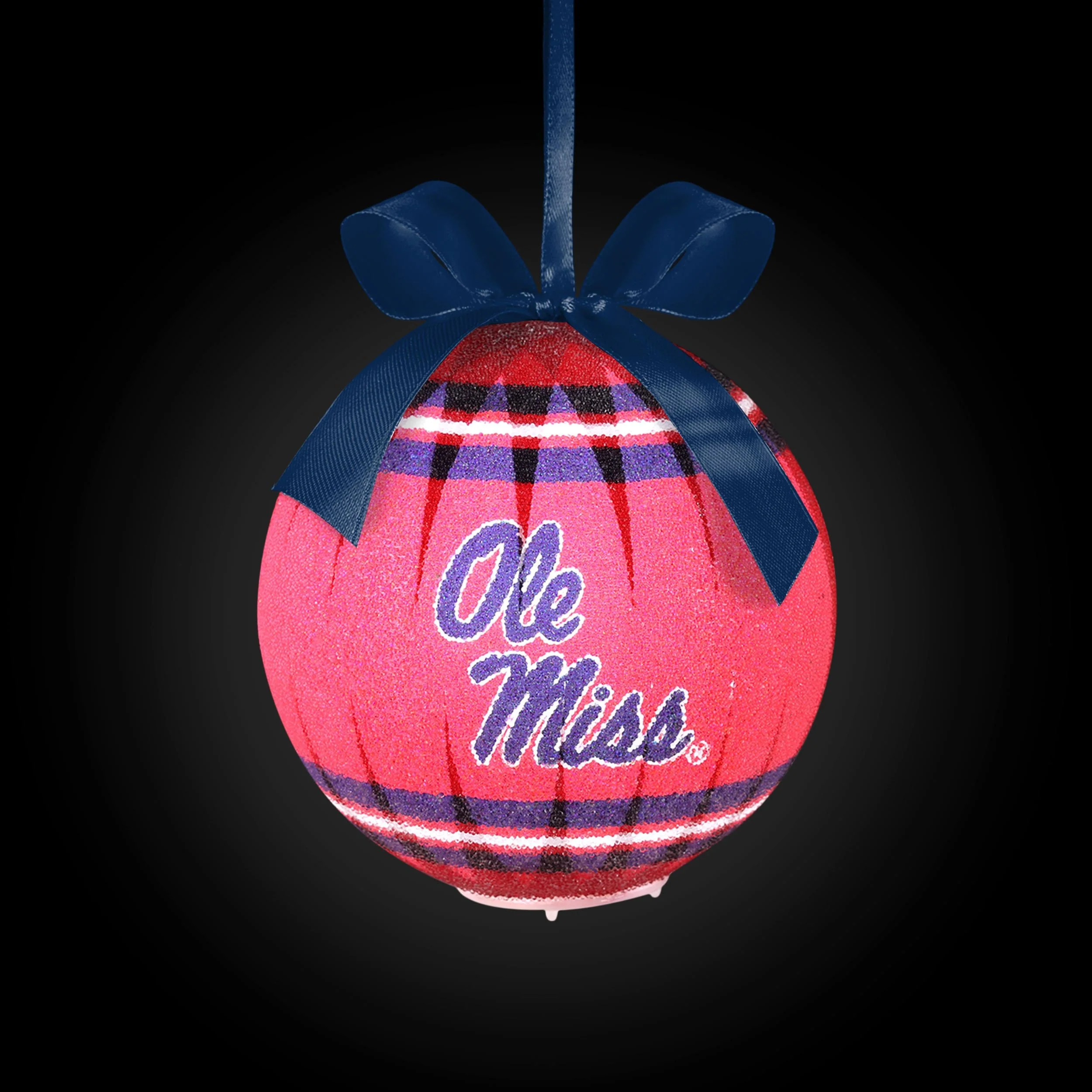 Ole Miss Rebels NCAA LED Shatterproof Ball Ornament - Image 2