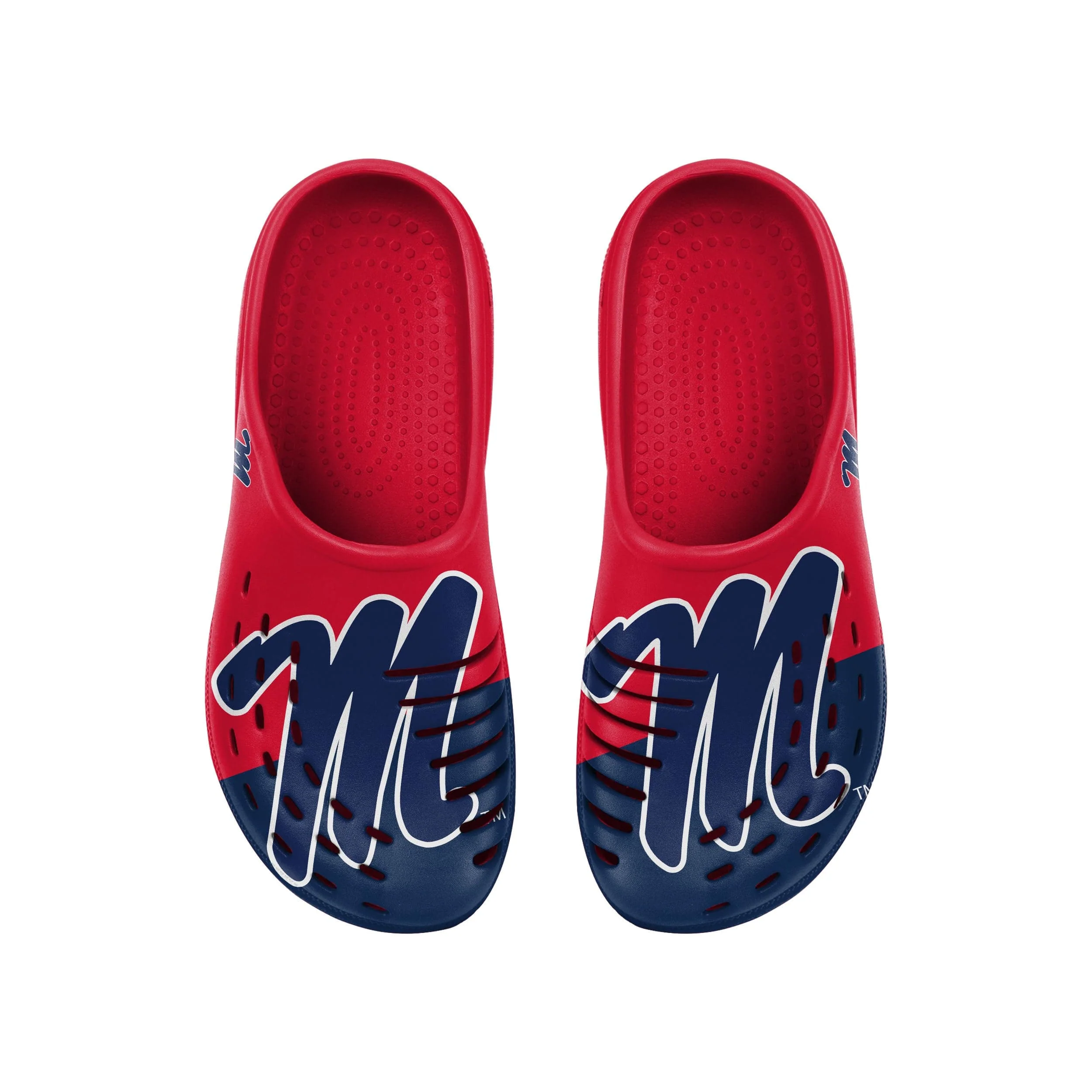 Ole Miss Rebels NCAA Mens Colorblock Big Logo Clog - Image 4