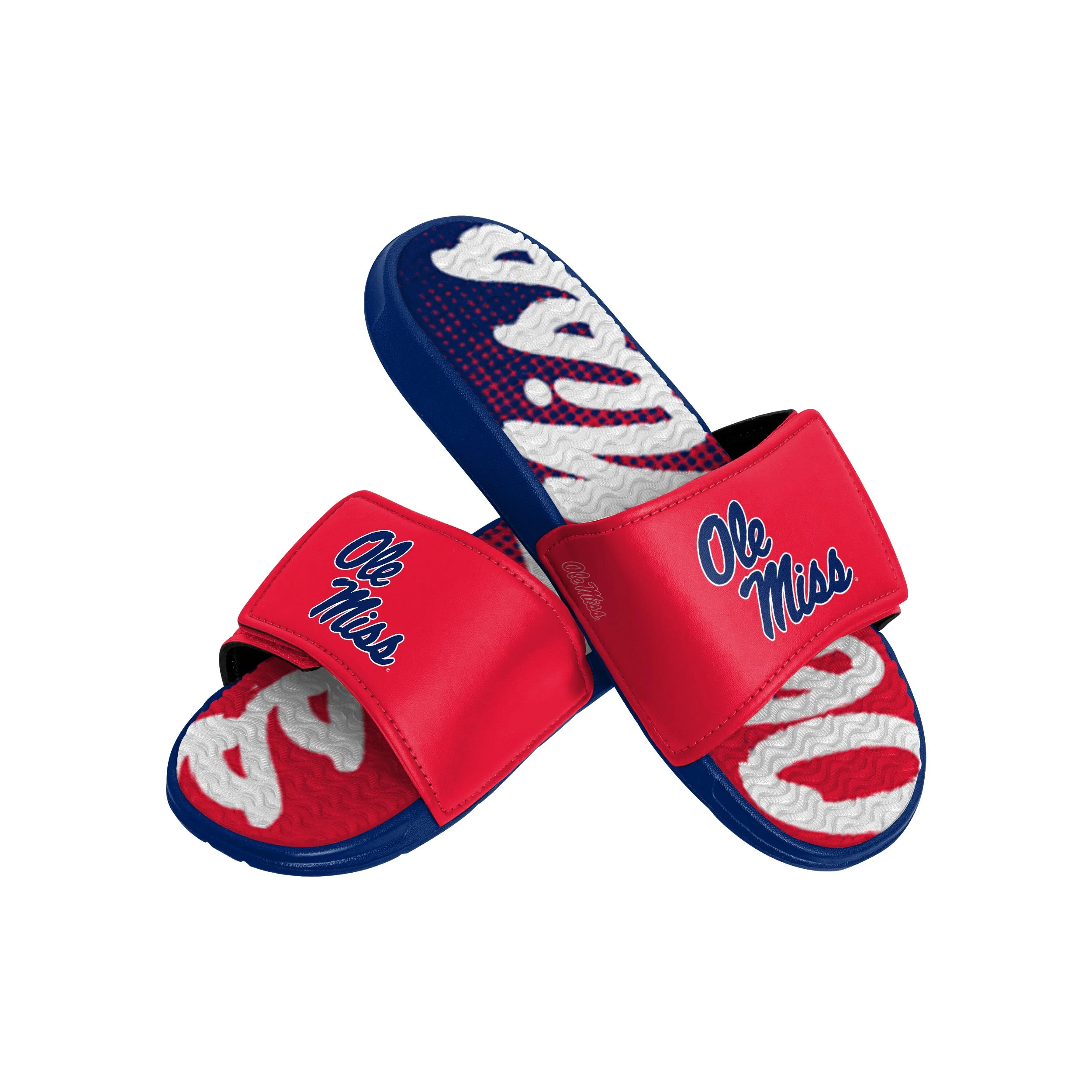 Ole Miss Rebels NCAA Mens Gradient Wordmark Gel Slide