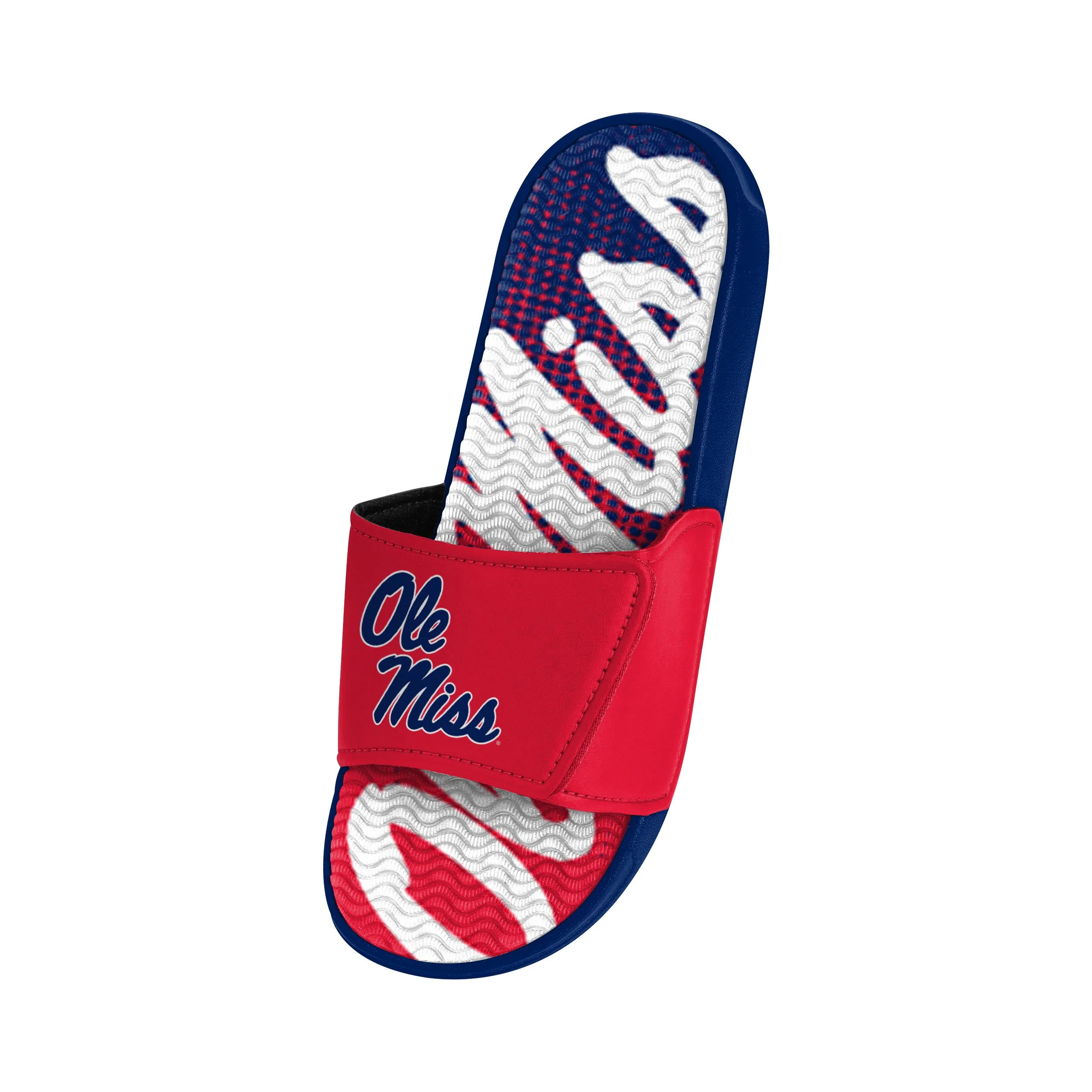 Ole Miss Rebels NCAA Mens Gradient Wordmark Gel Slide - Image 3