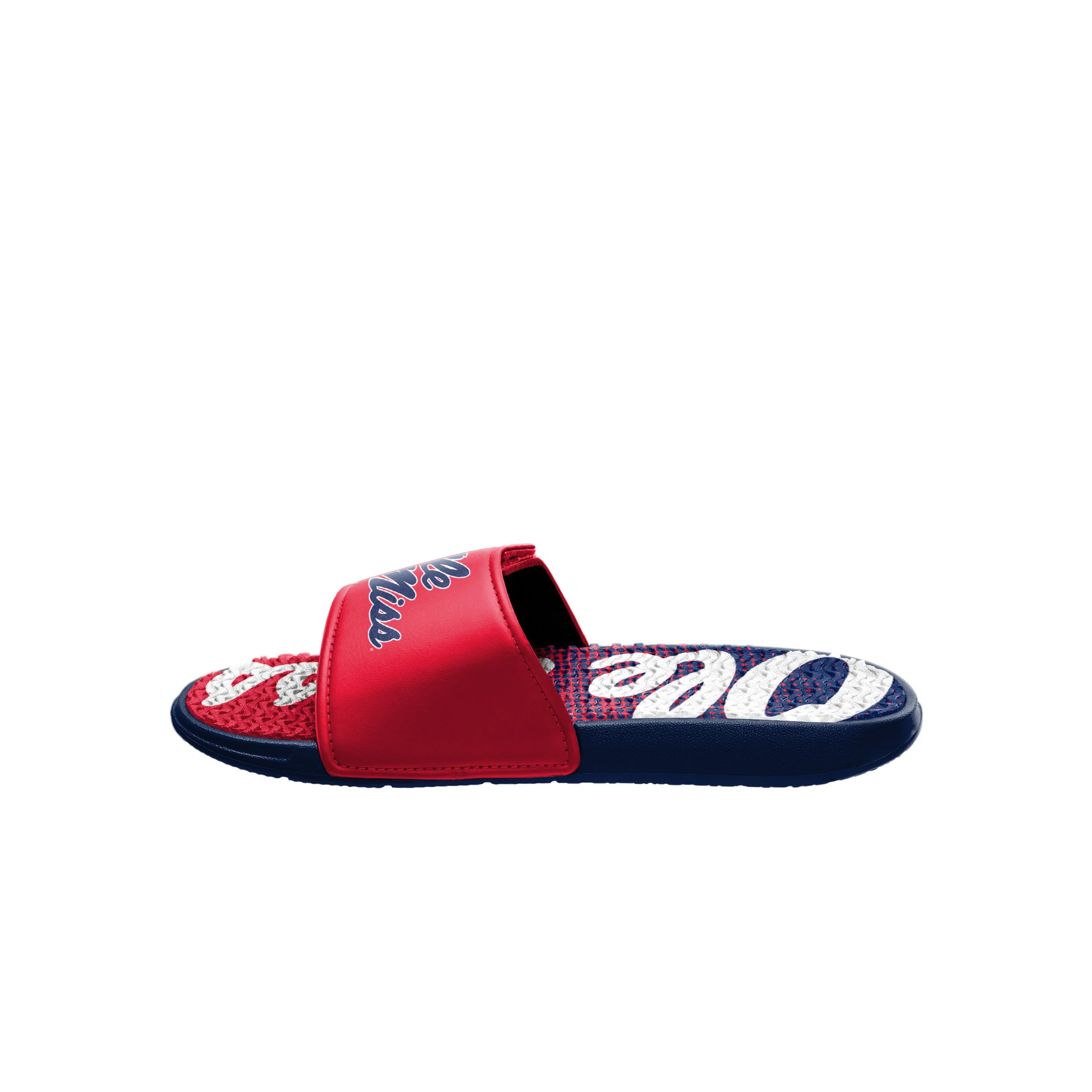 Ole Miss Rebels NCAA Mens Gradient Wordmark Gel Slide - Image 4