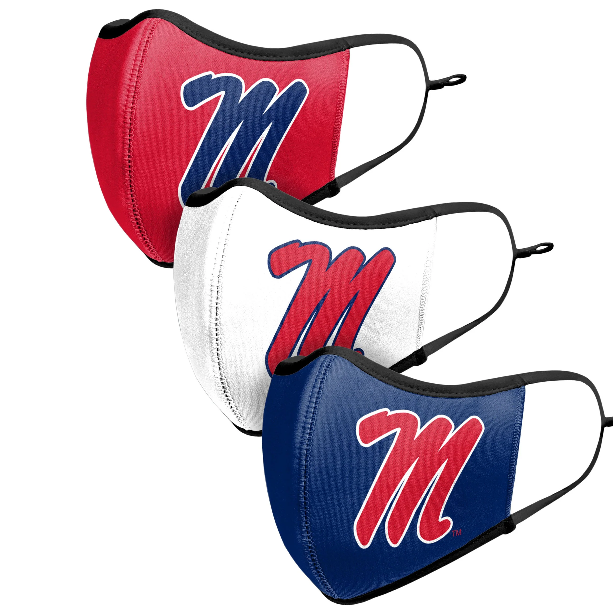 Ole Miss Rebels NCAA Sport 3 Pack Face Cover - Image 4
