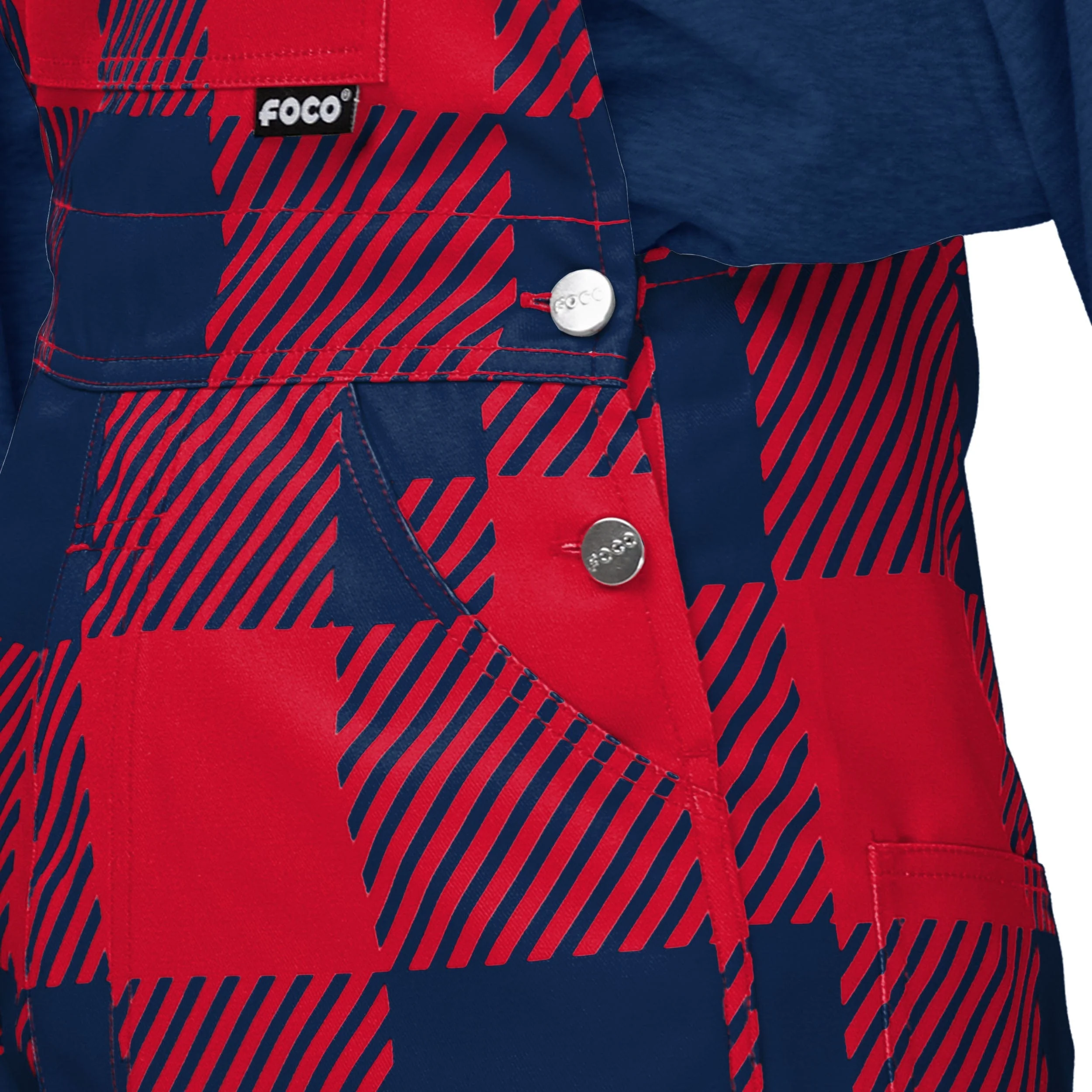 Ole Miss Rebels NCAA Womens Plaid Bib Overalls - Image 5