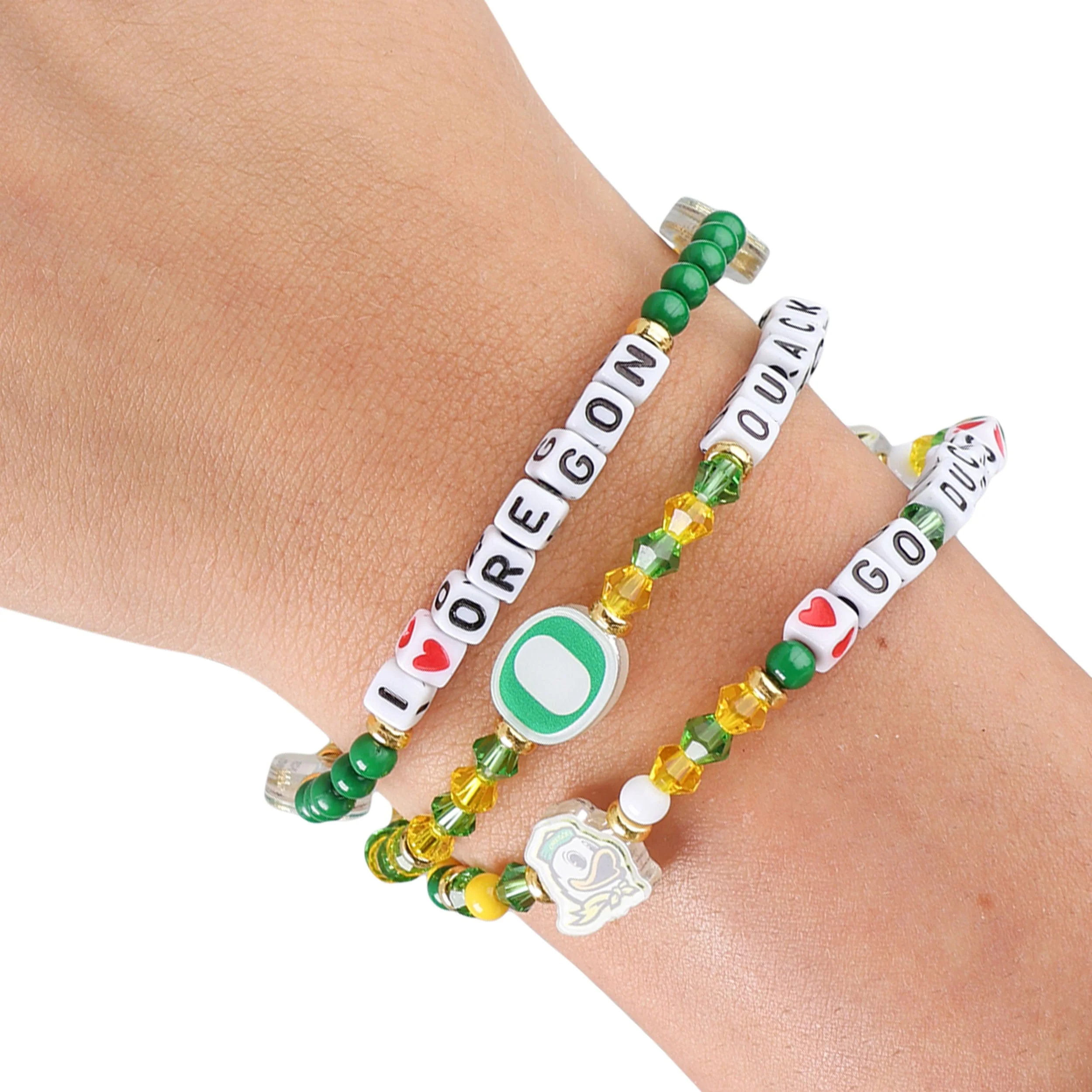 Oregon Ducks NCAA 3 Pack Friendship Bracelet - Image 4
