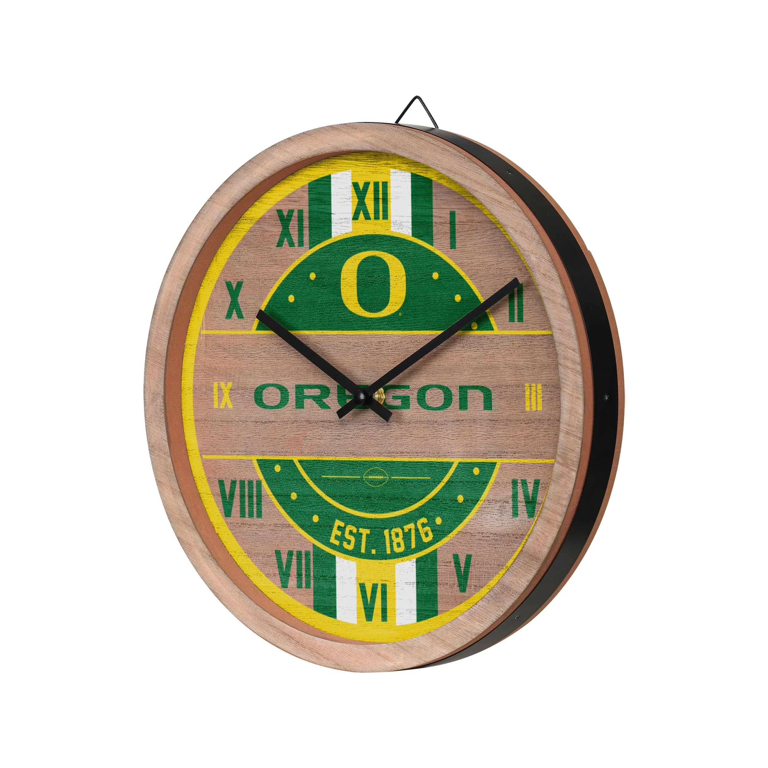 Oregon Ducks NCAA Barrel Wall Clock - Image 2