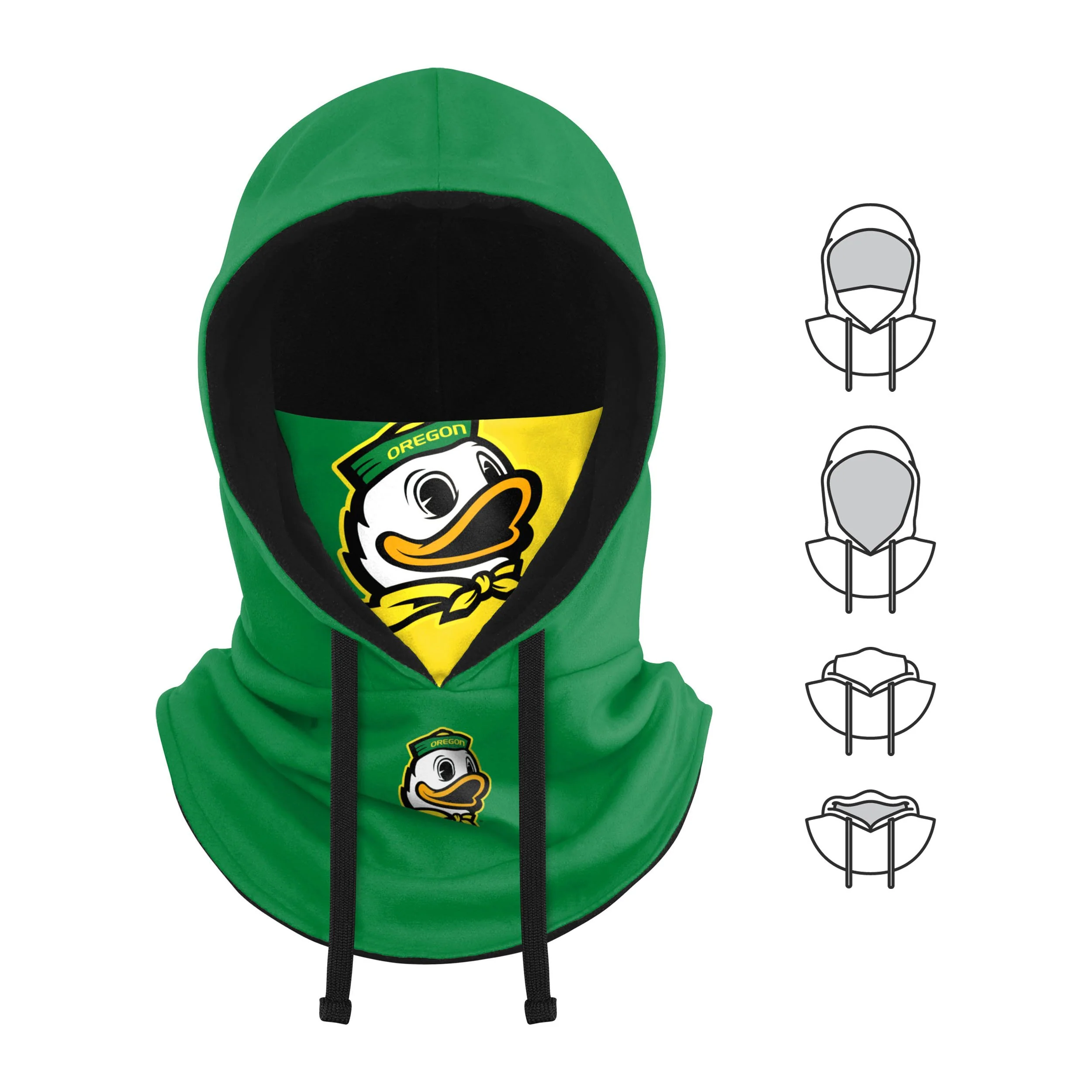 Oregon Ducks NCAA Drawstring Hooded Gaiter - Image 5