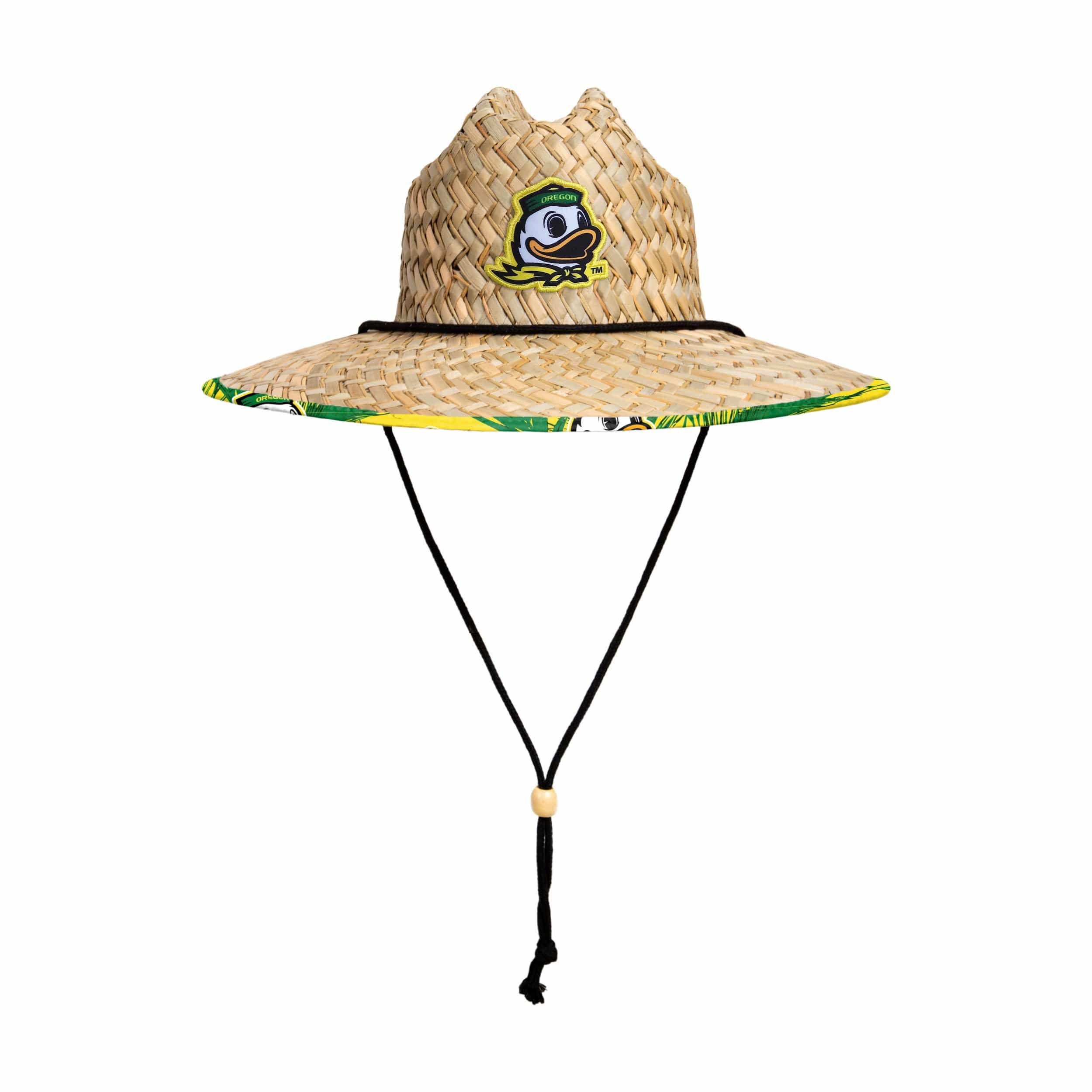 Oregon Ducks NCAA Floral Straw Hat - Image 3