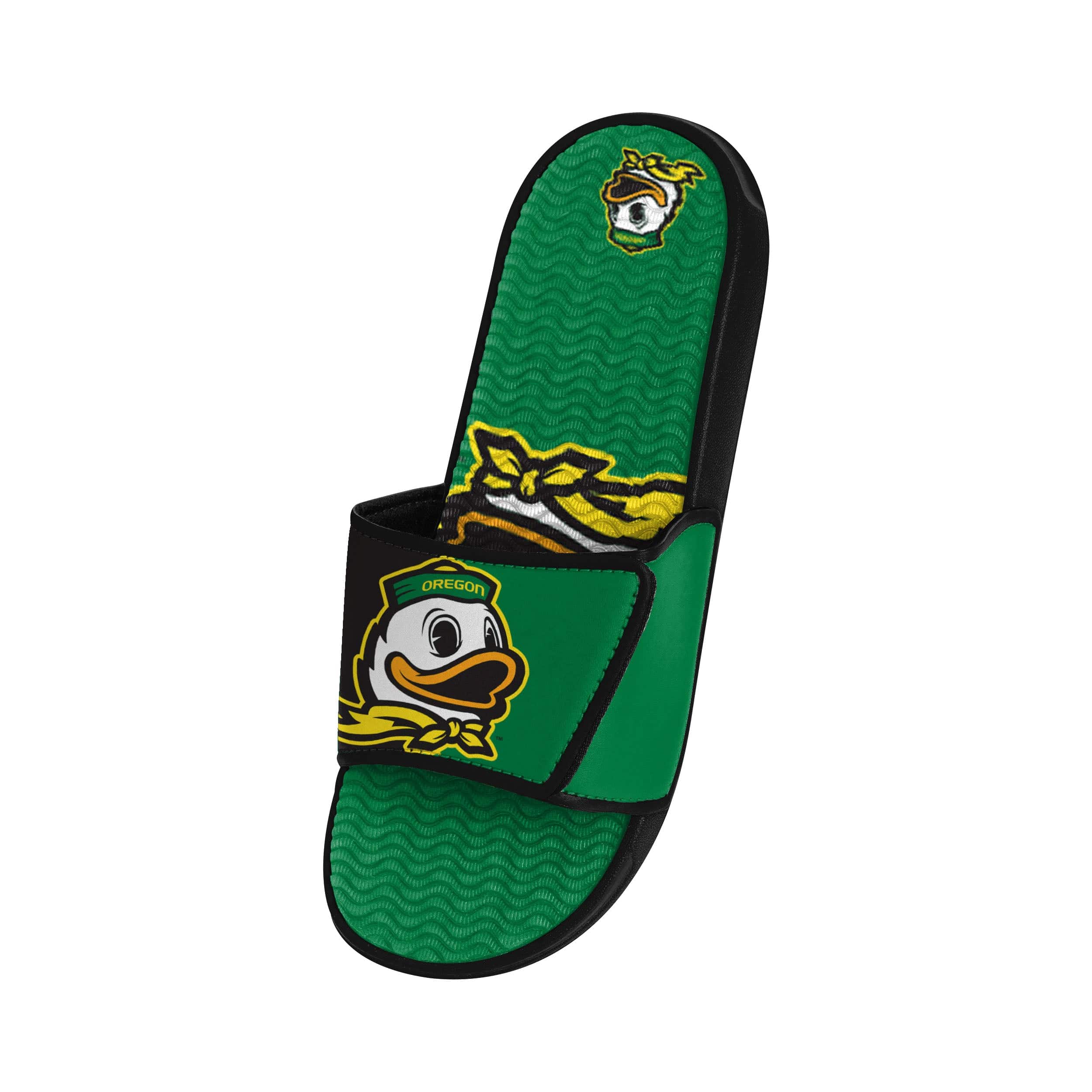 Oregon Ducks NCAA Mens Colorblock Big Logo Gel Slides - Image 3