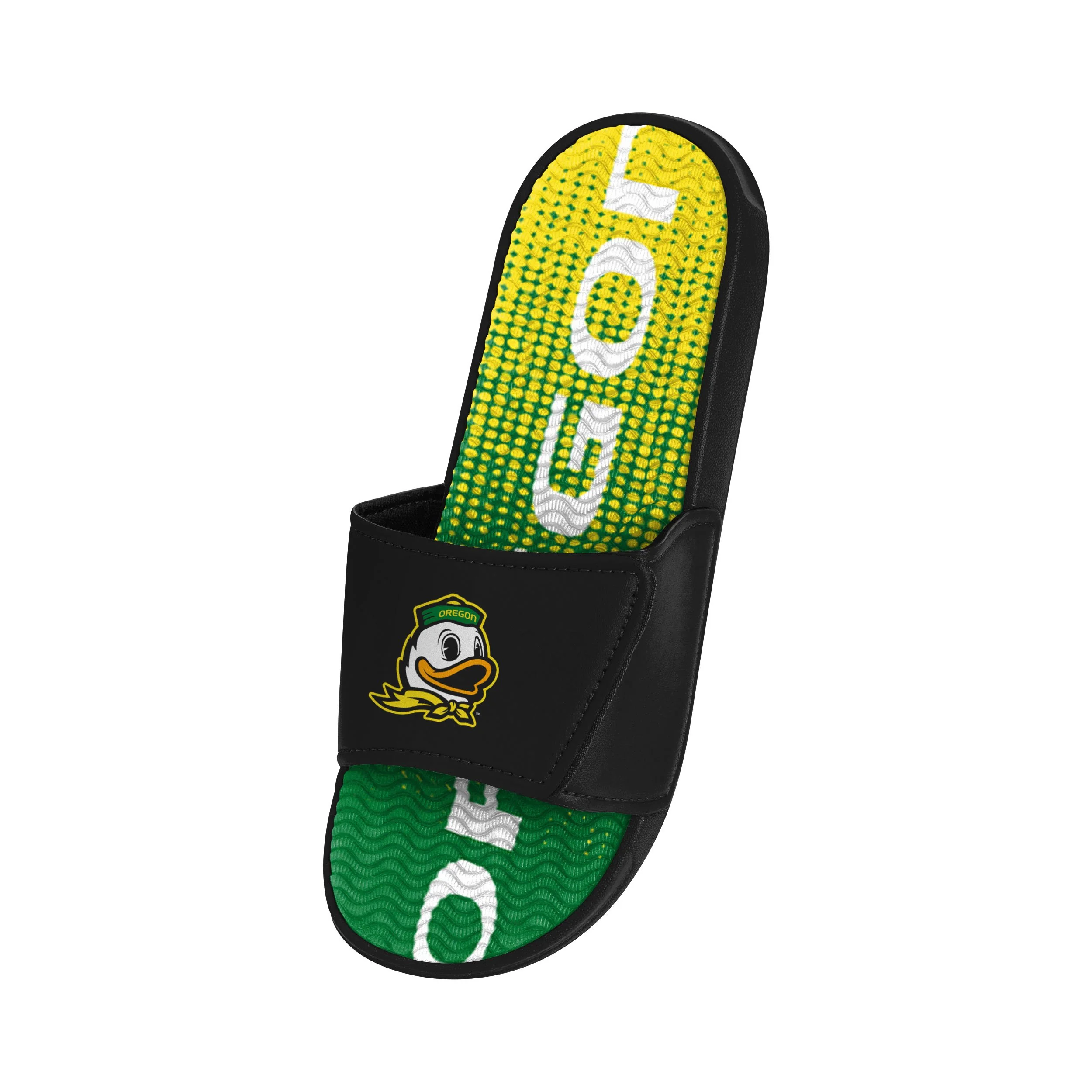 Oregon Ducks NCAA Mens Gradient Wordmark Gel Slide - Image 3