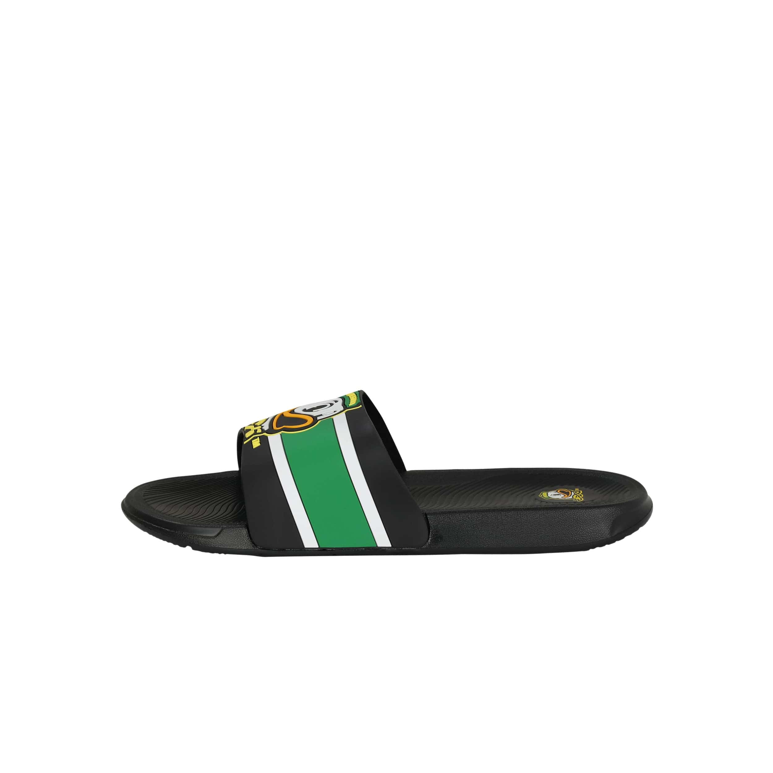 Oregon Ducks NCAA Mens Striped Big Logo Raised Slide - Image 4