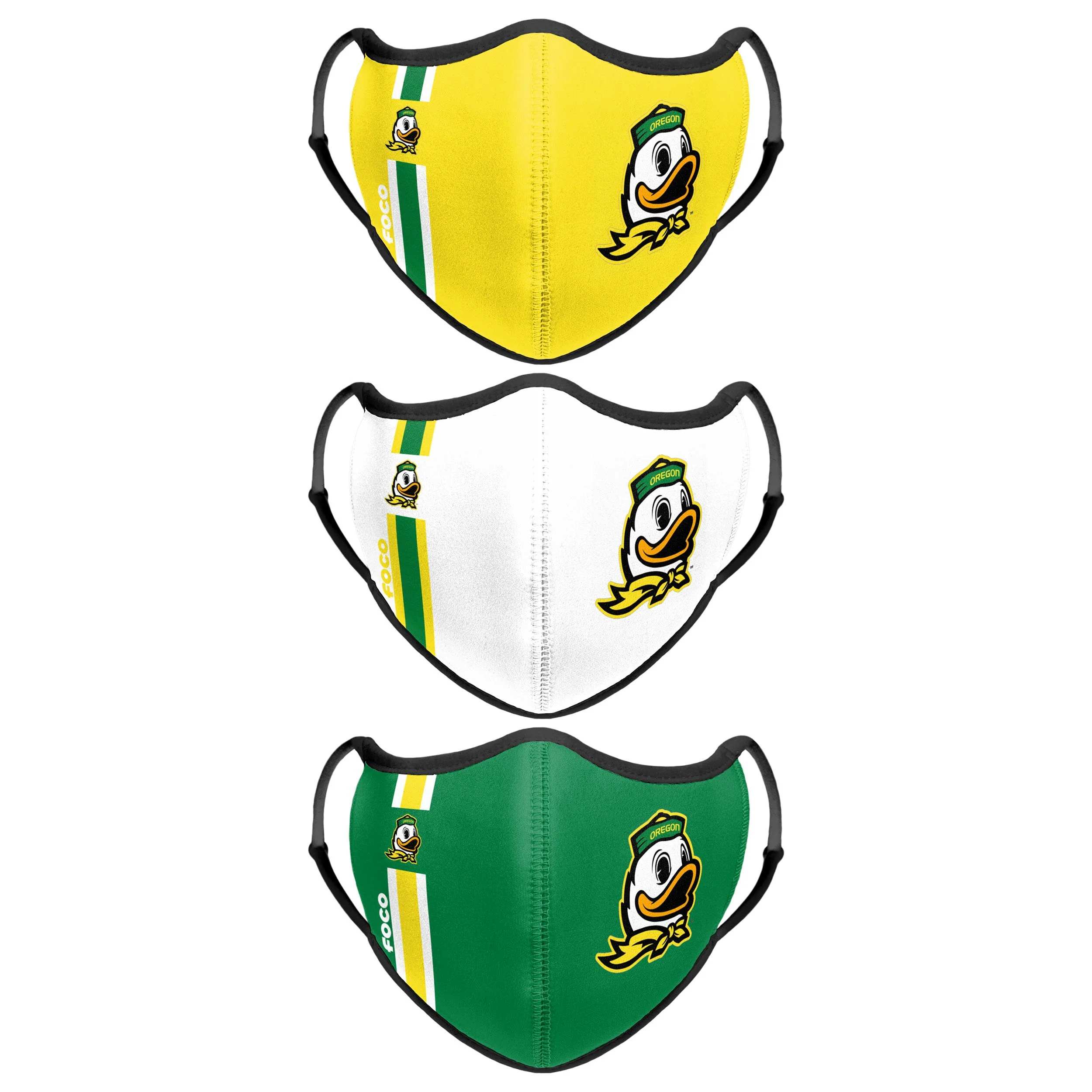 Oregon Ducks NCAA Sport 3 Pack Face Cover