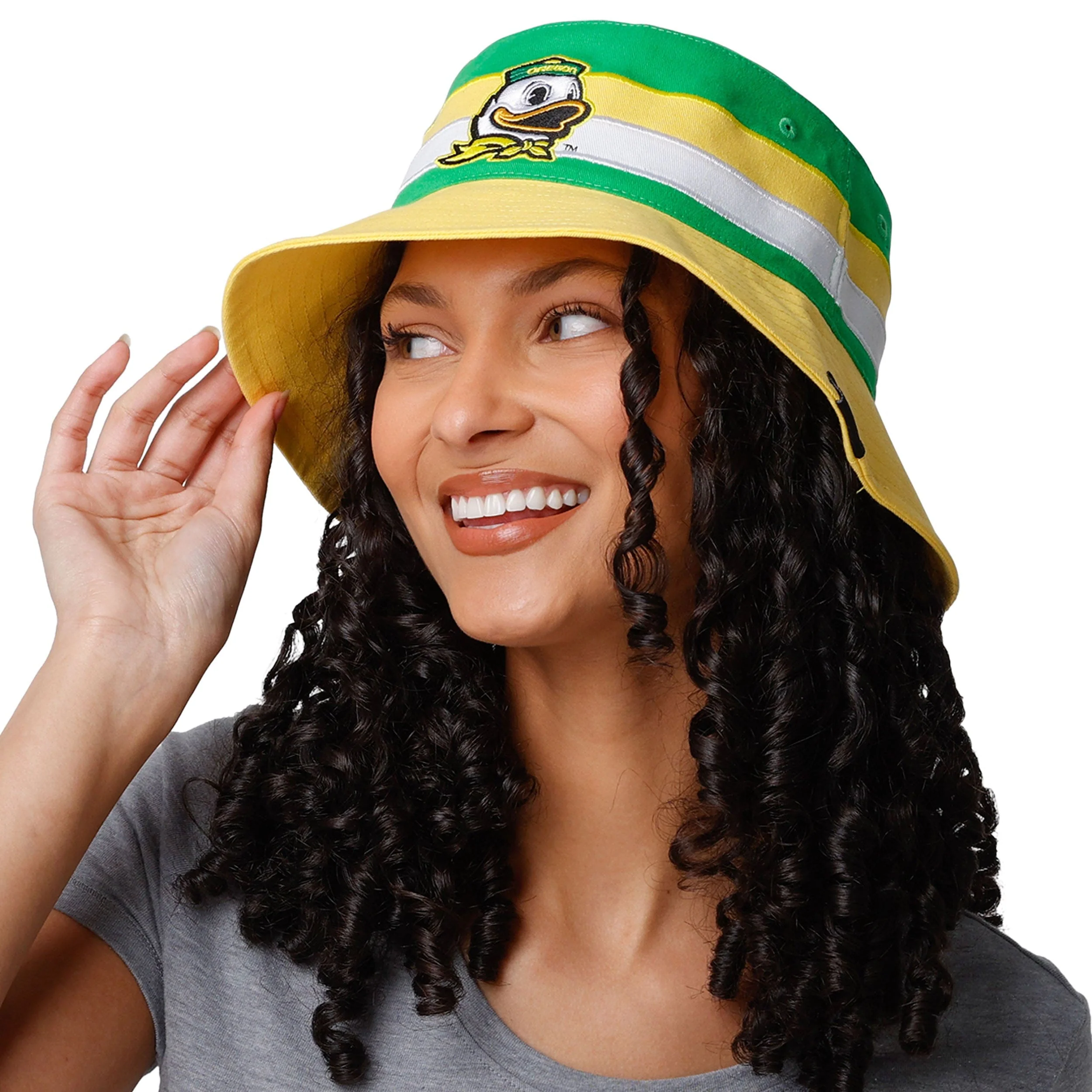 Oregon Ducks NCAA Team Stripe Bucket Hat - Image 2