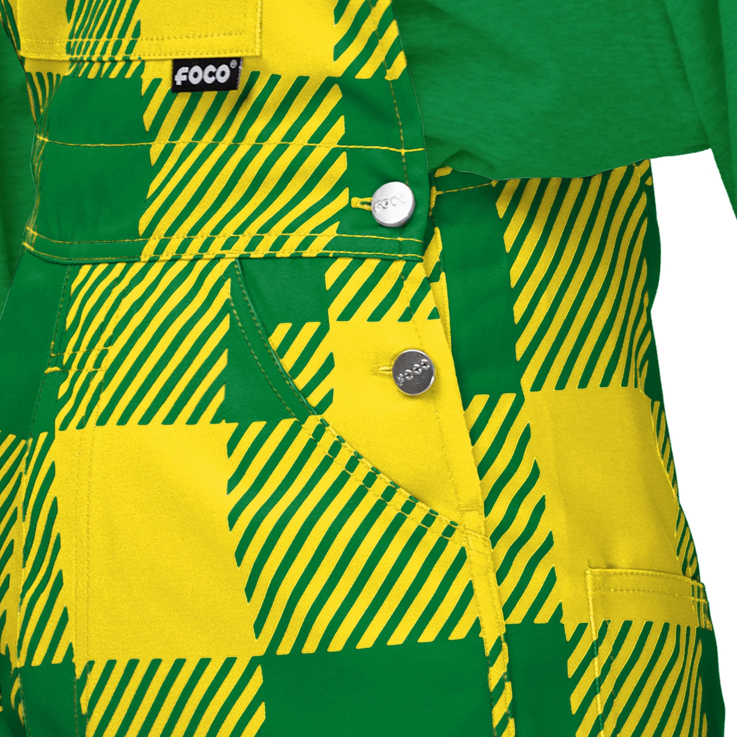 Oregon Ducks NCAA Womens Plaid Bib Overalls - Image 5