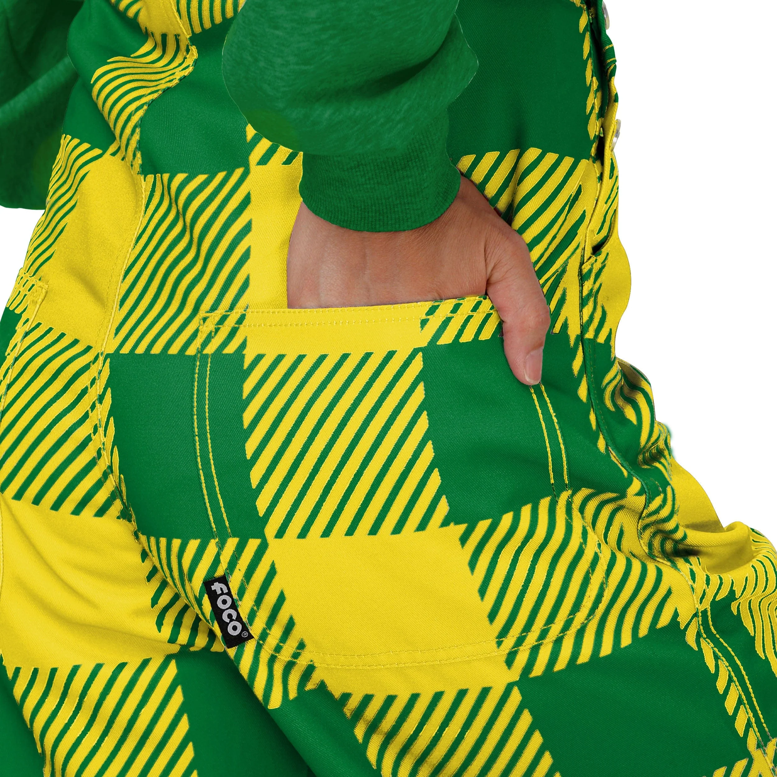 Oregon Ducks NCAA Womens Plaid Bib Overalls - Image 6