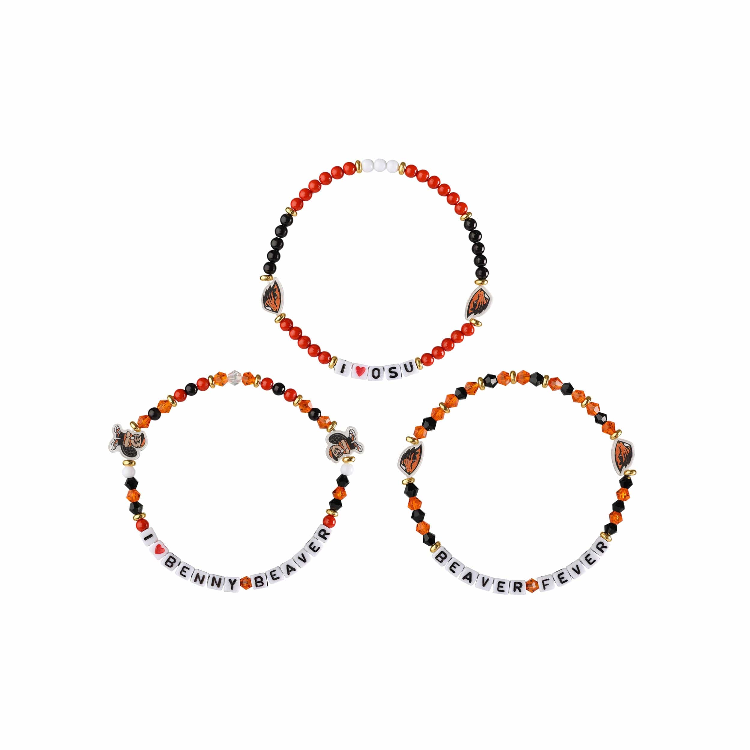 Oregon State Beavers NCAA 3 Pack Friendship Bracelet - Image 3
