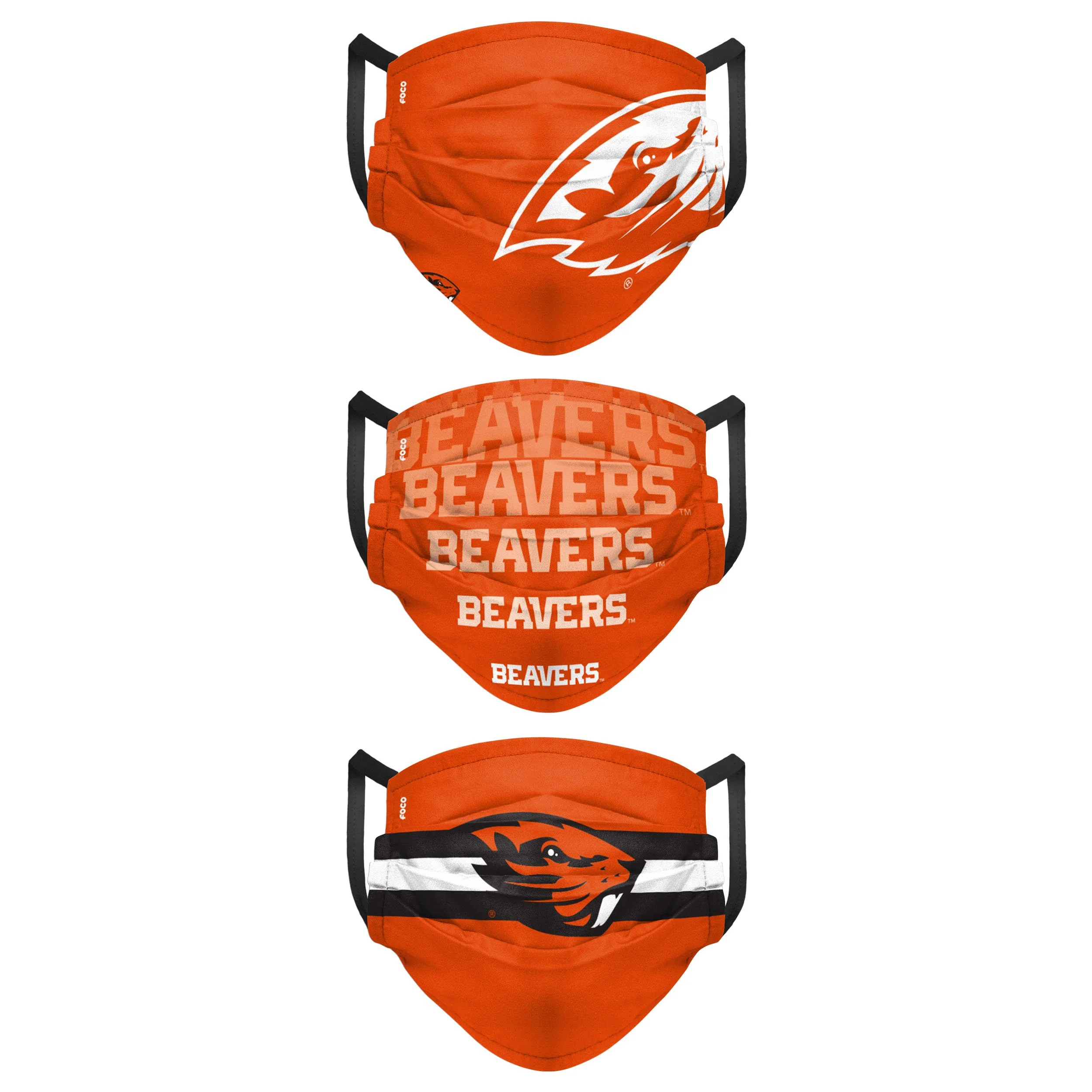 Oregon State Beavers NCAA Mens Matchday 3 Pack Face Cover - Image 2