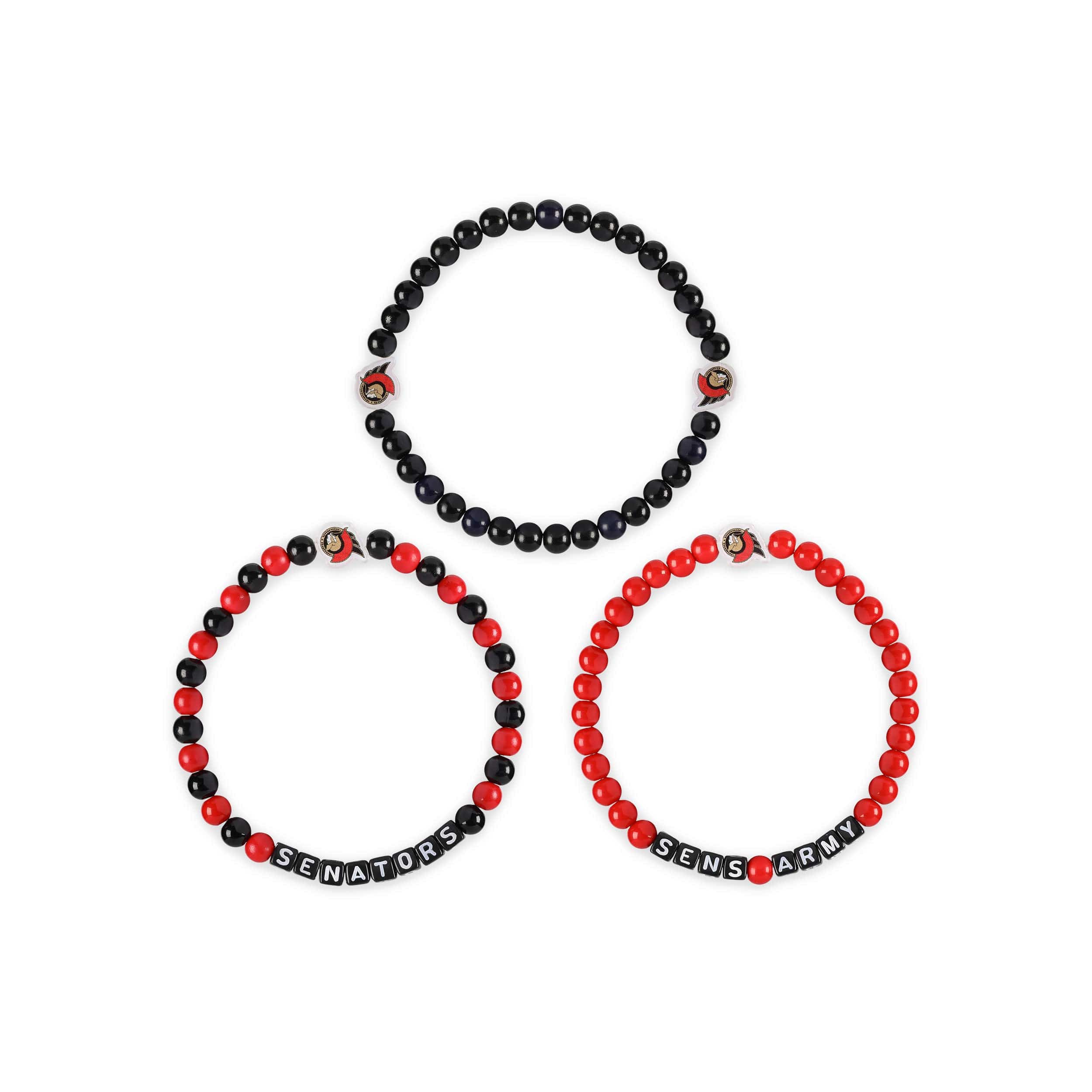 Ottawa Senators NHL 3 Pack Beaded Friendship Bracelet - Image 3