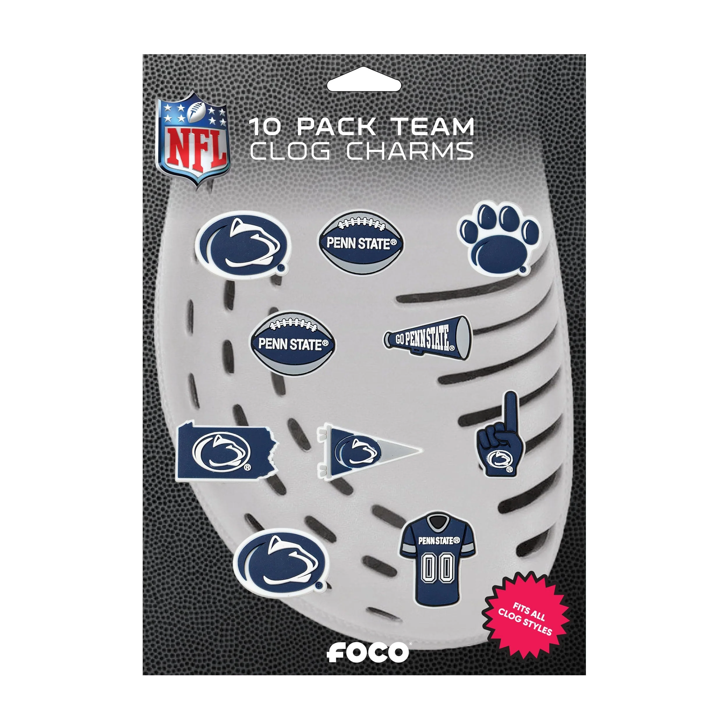 Penn State Nittany Lions NCAA 10 Pack Team Clog Charms - Image 5