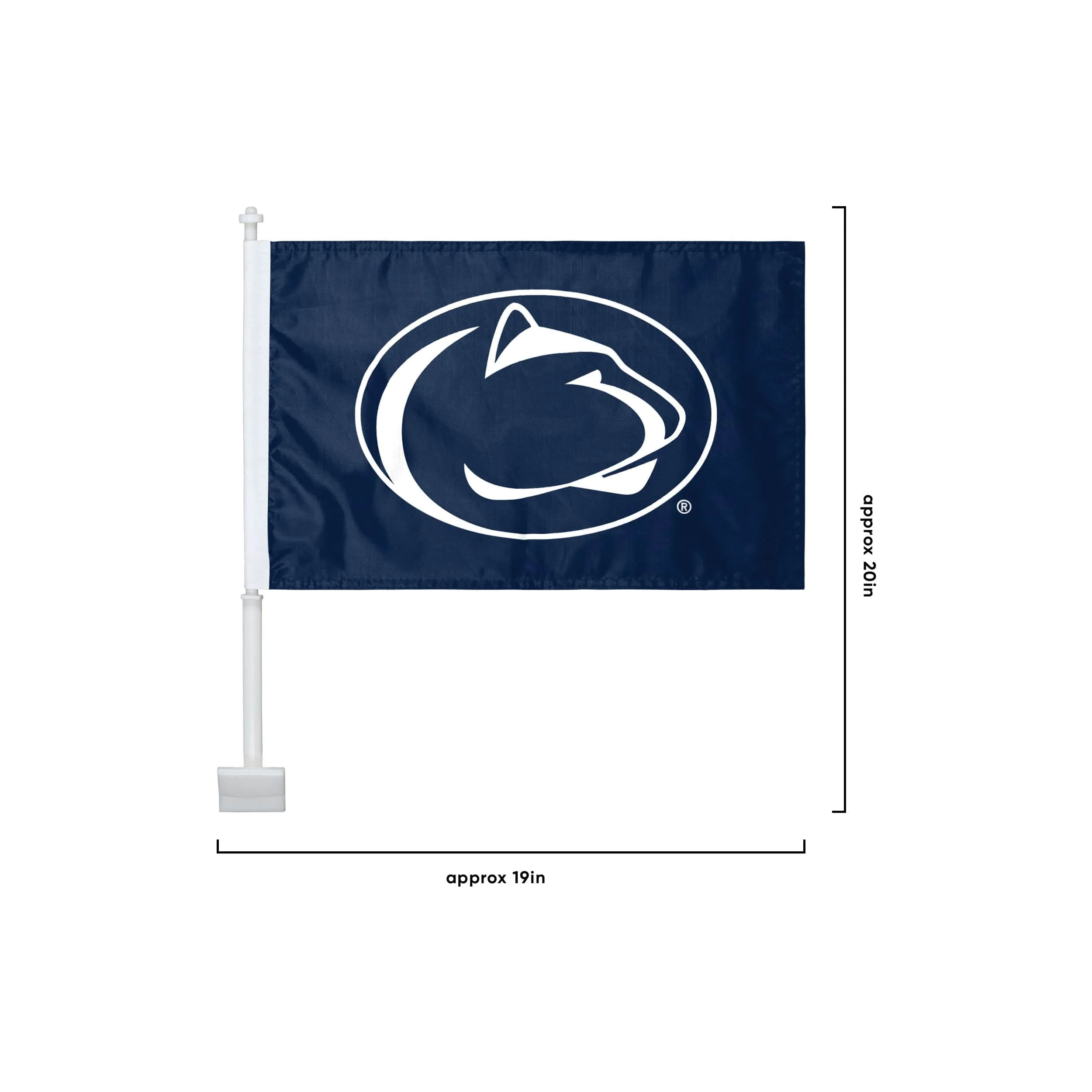 Penn State Nittany Lions NCAA 2 Pack Solid Car Flag - Image 3