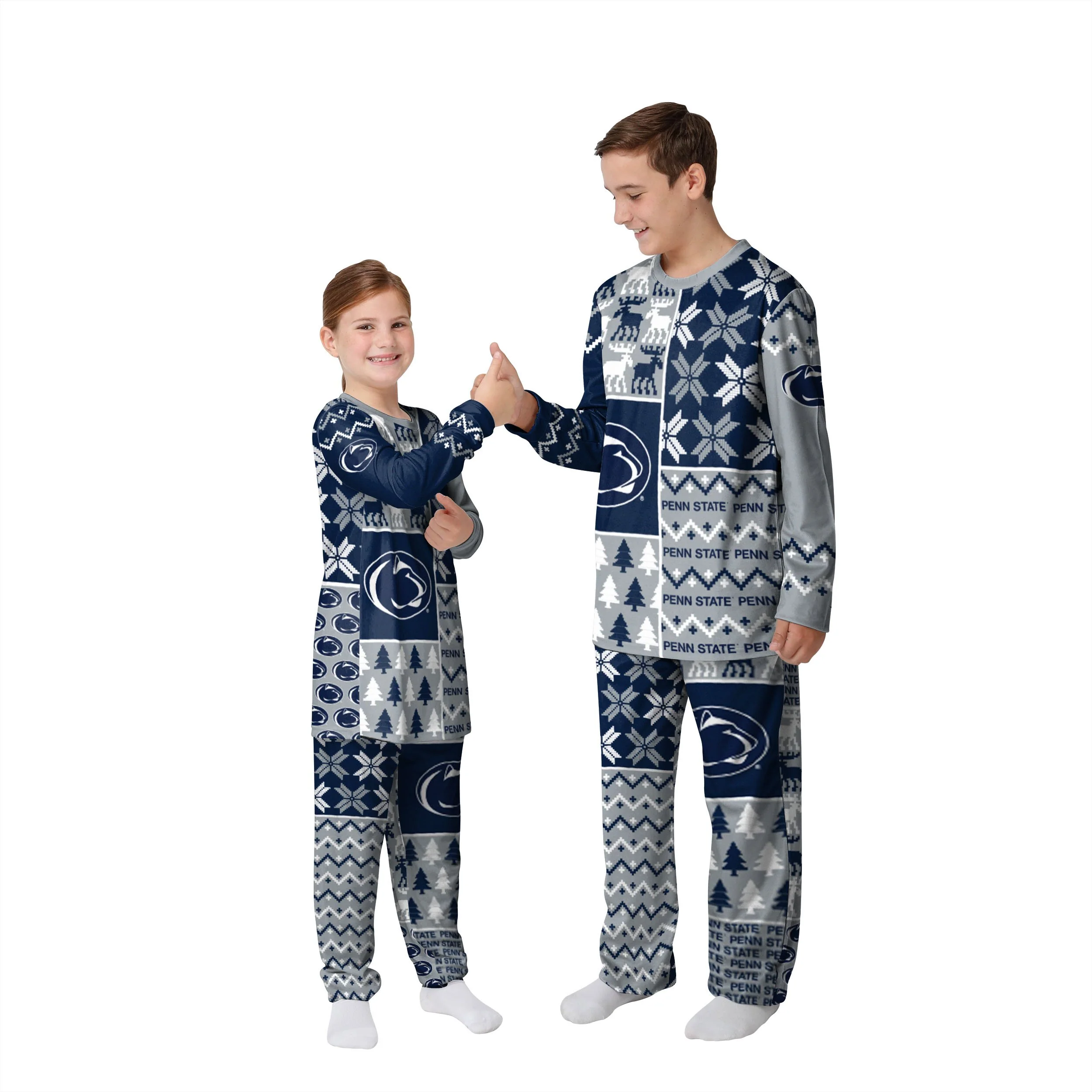 Penn State Nittany Lions NCAA Busy Block Family Holiday Pajamas - Image 4