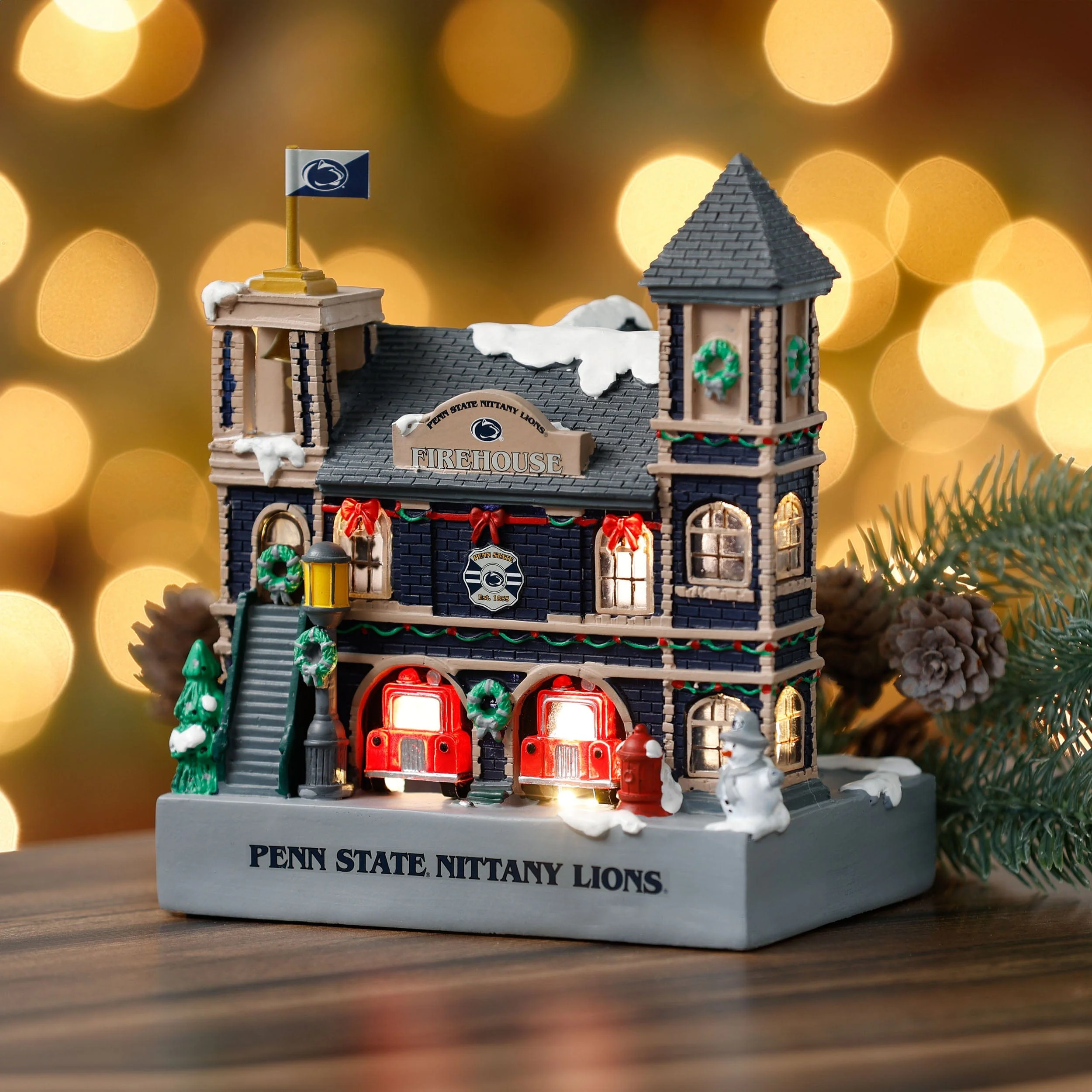 Penn State Nittany Lions NCAA Light Up Resin Team Firehouse - Image 2