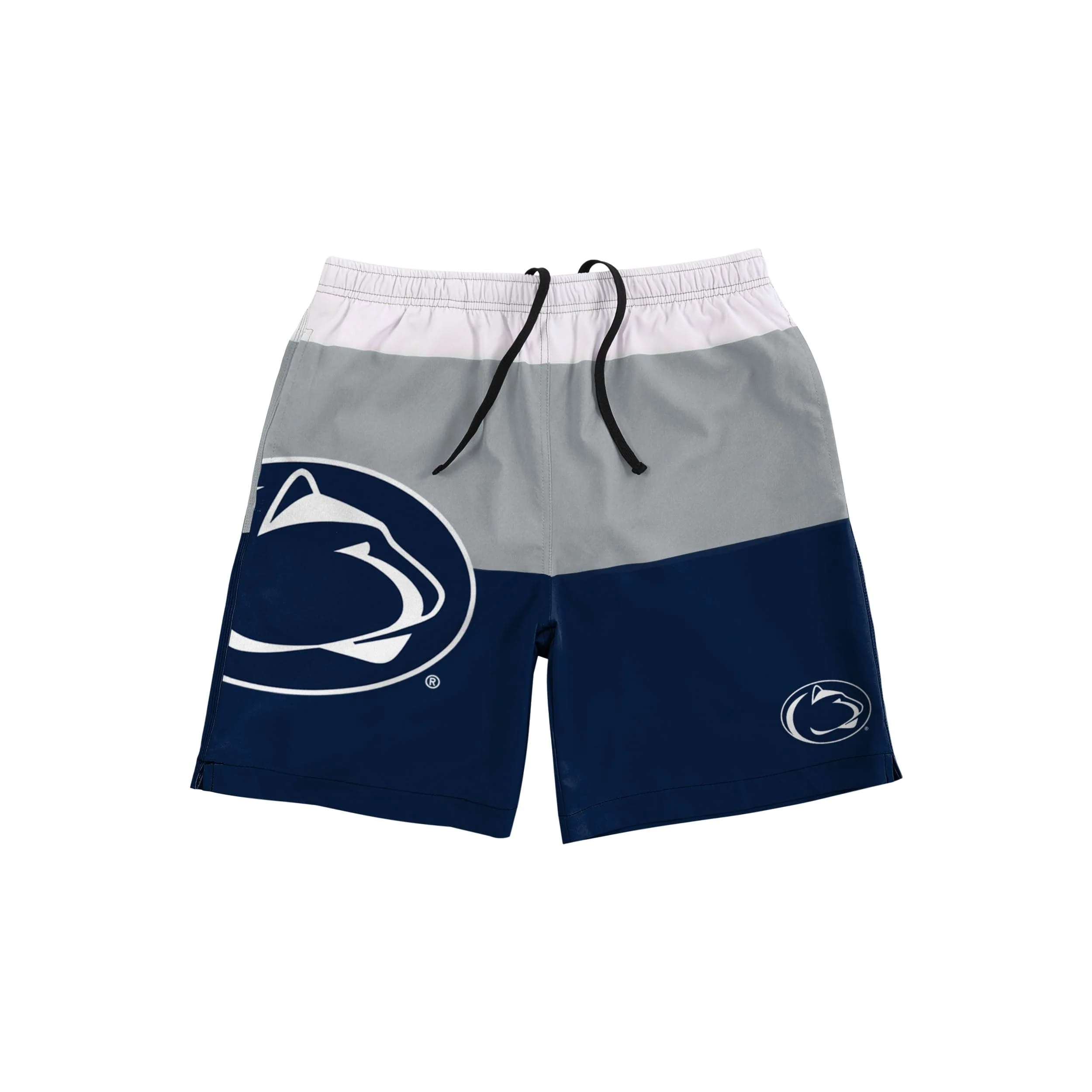 Penn State Nittany Lions NCAA Mens 3 Stripe Big Logo Swimming Trunks - Image 4