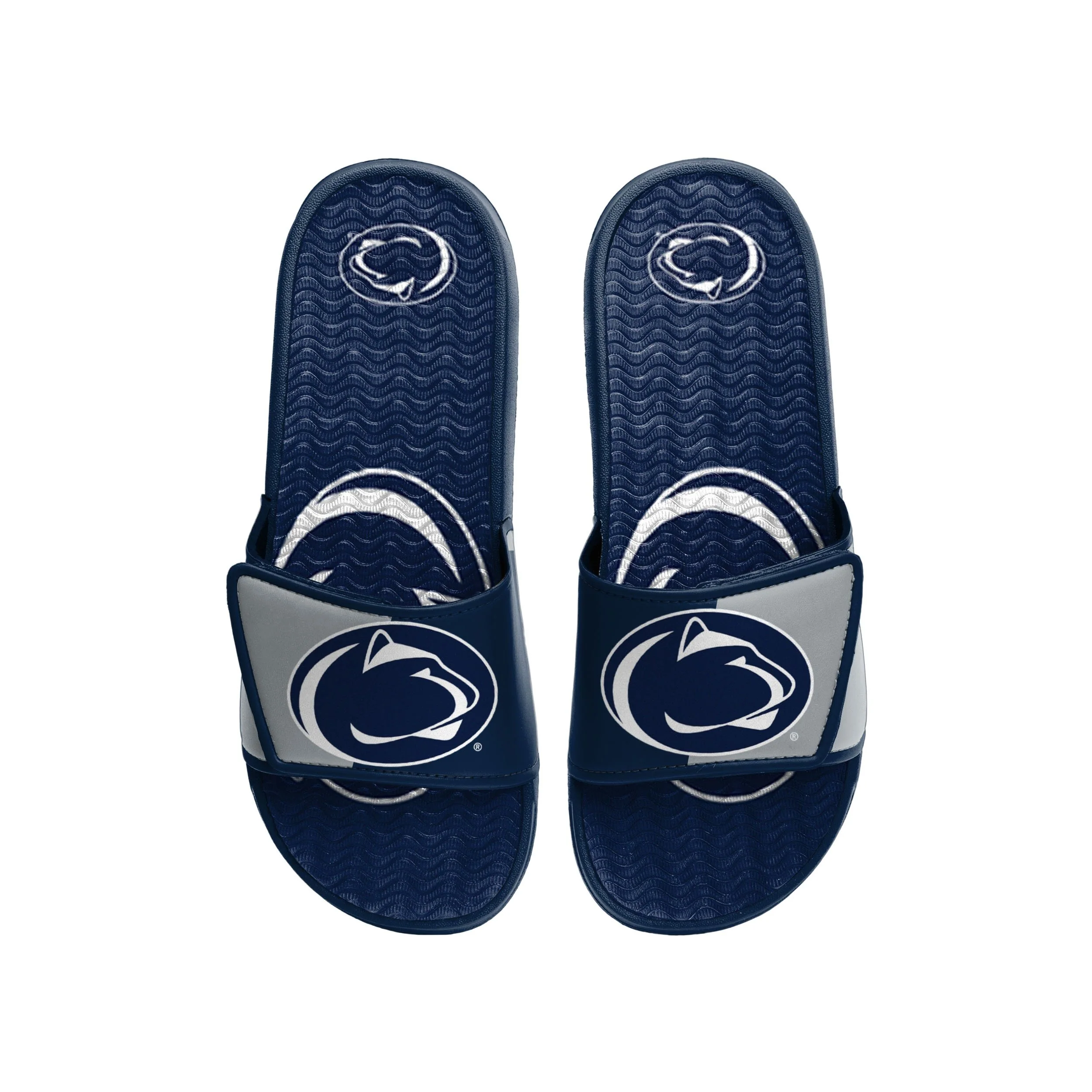 Penn State Nittany Lions NCAA Mens Colorblock Big Logo Gel Slide - Image 2