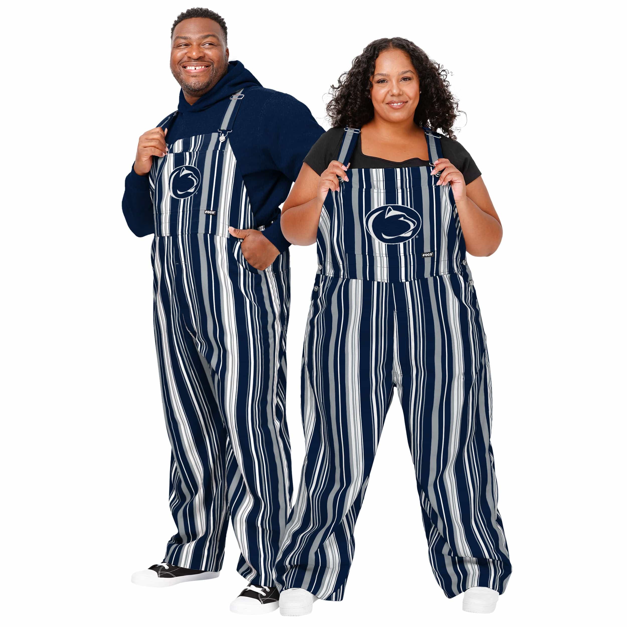 Penn State Nittany Lions NCAA Mens Hyper Stripe Bib Overalls - Image 3