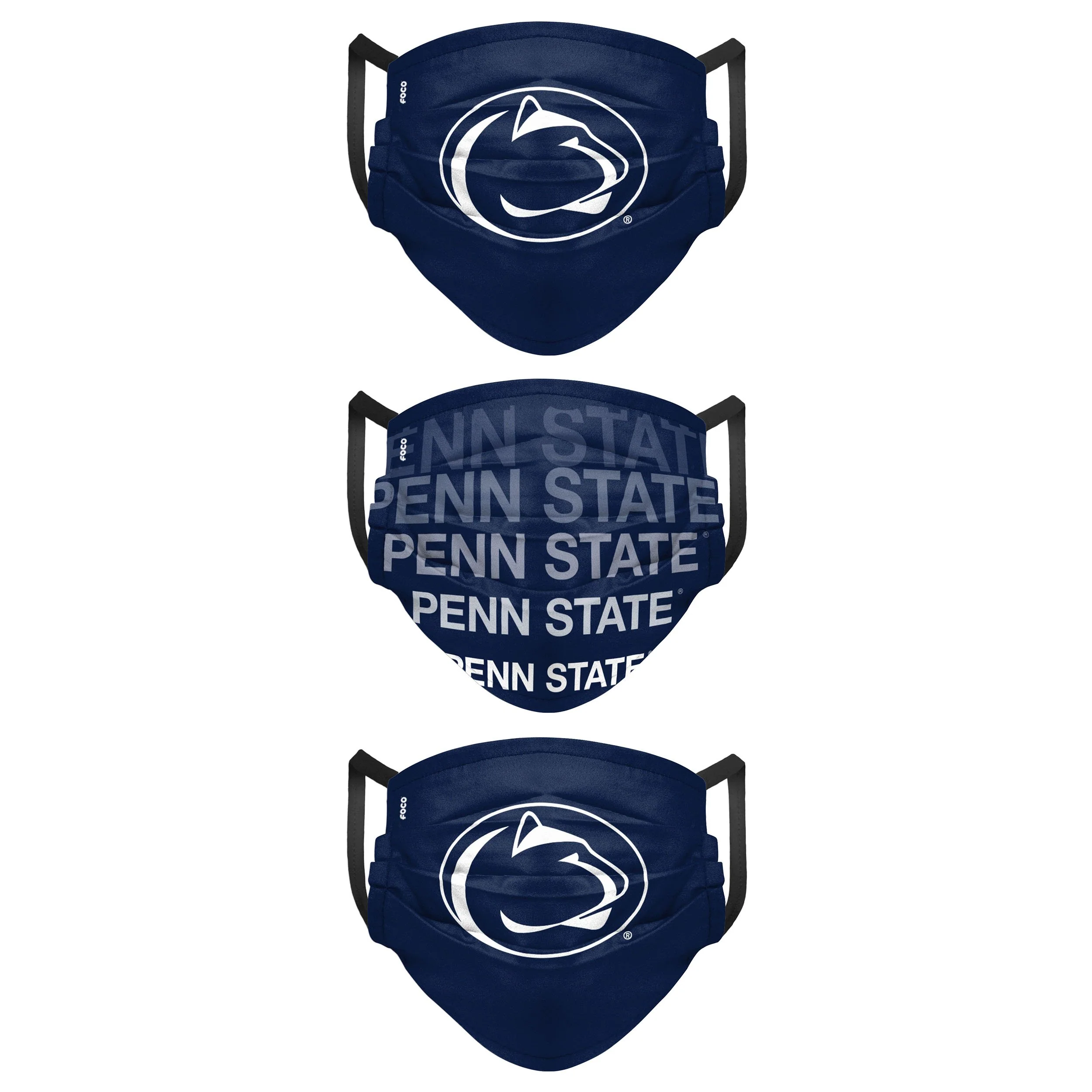 Penn State Nittany Lions NCAA Mens Matchday 3 Pack Face Cover - Image 2